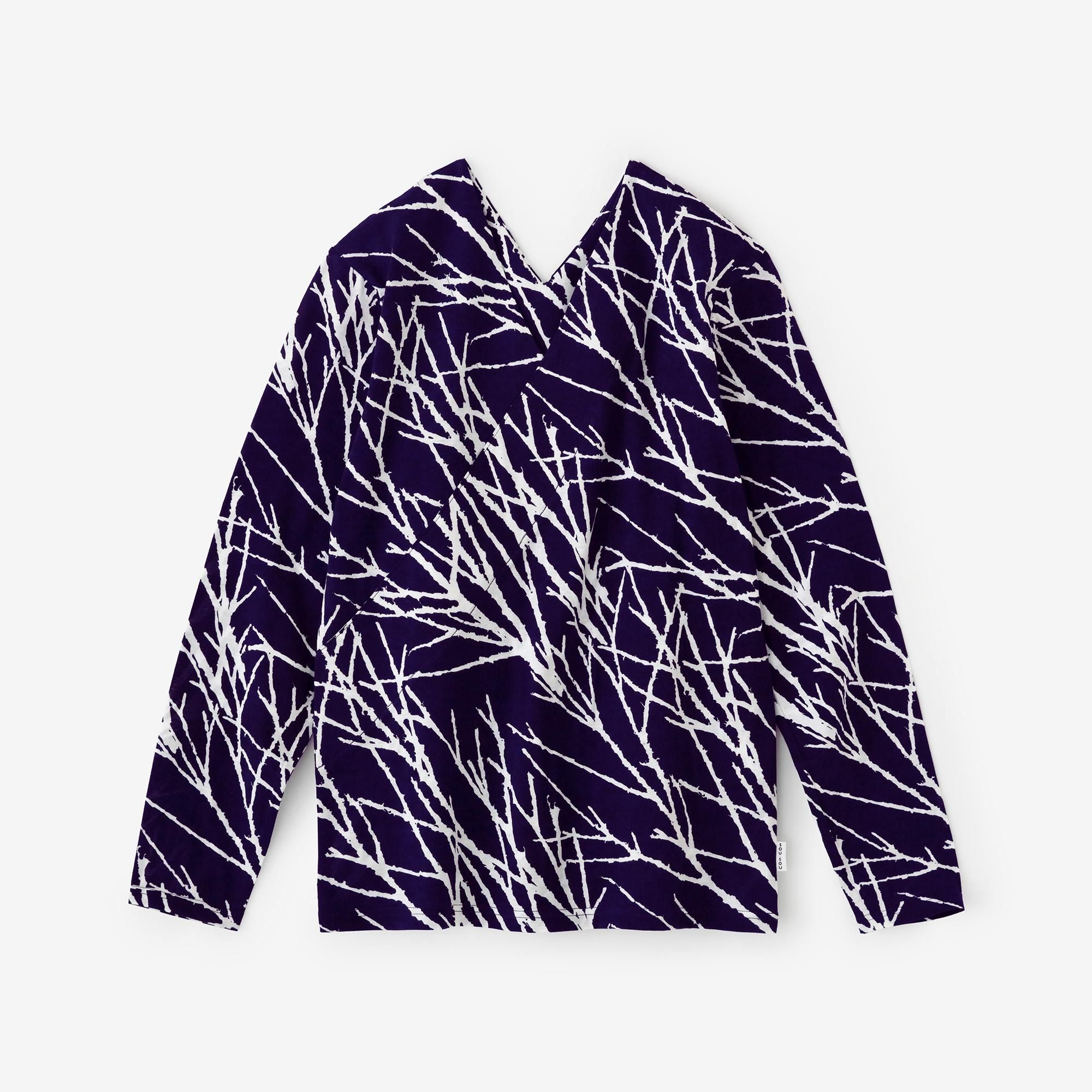 長袖V領上衣/寒風