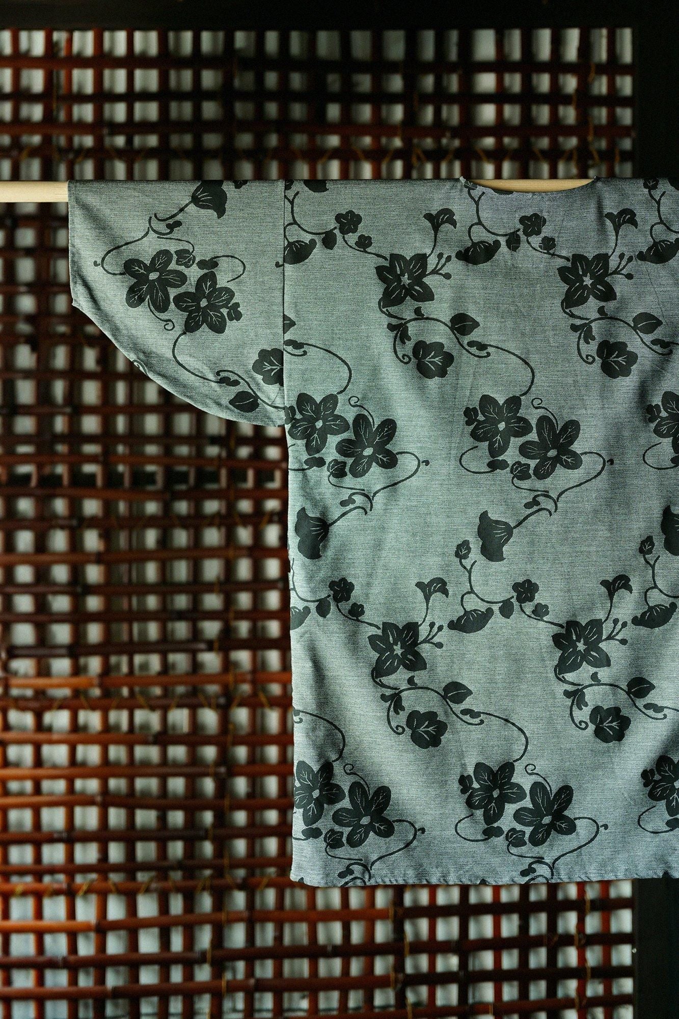 Robe rectangulaire Naginata en sergé de rayonne de coton/Urushi Raboku