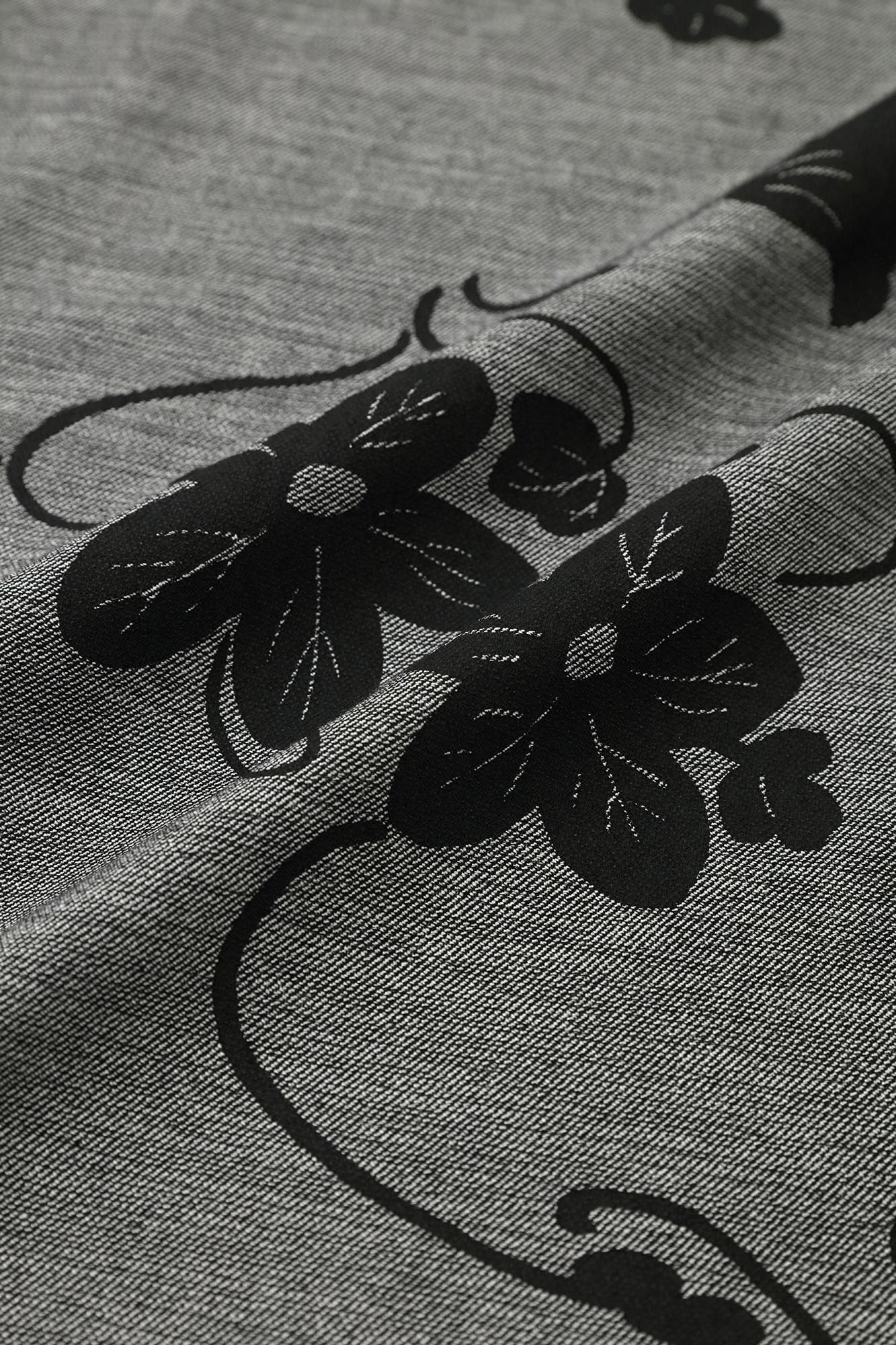 Robe rectangulaire Naginata en sergé de rayonne de coton/Urushi Raboku