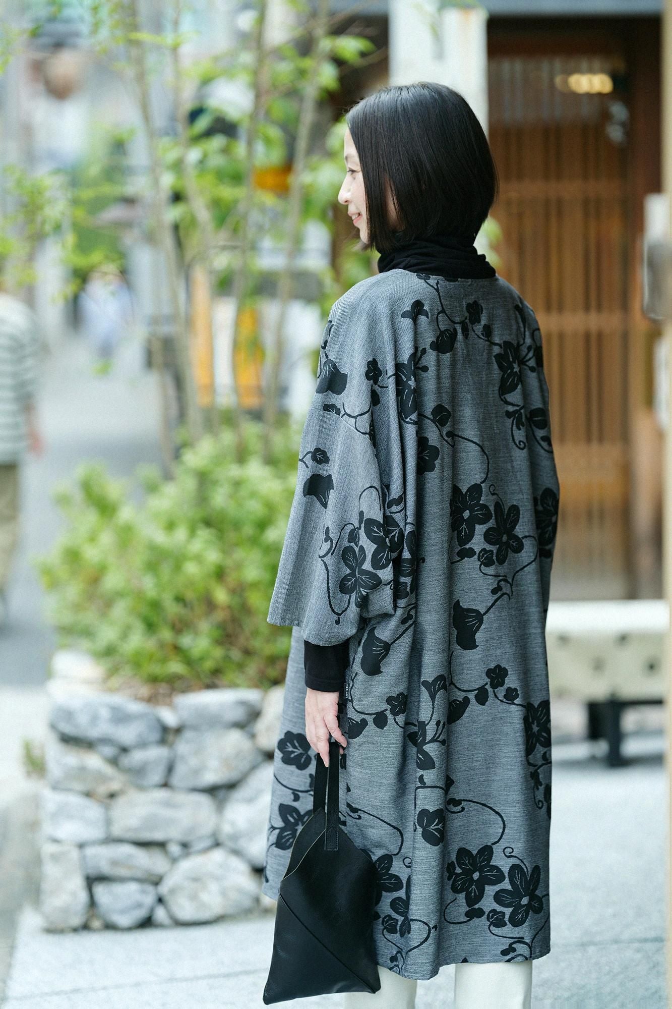 Robe rectangulaire Naginata en sergé de rayonne de coton/Urushi Raboku