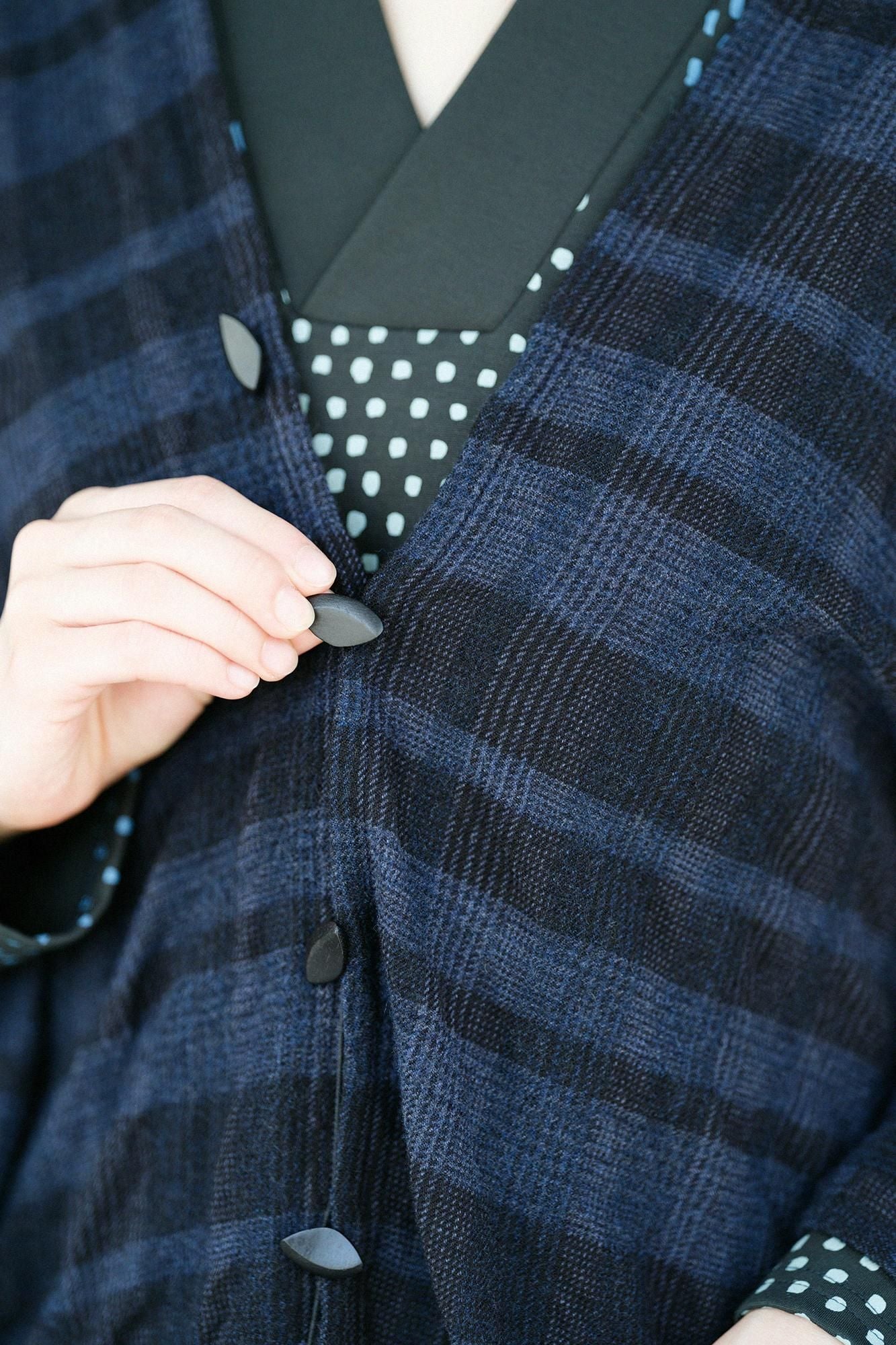 绒毛,houndstooth编织,帽子 /新林