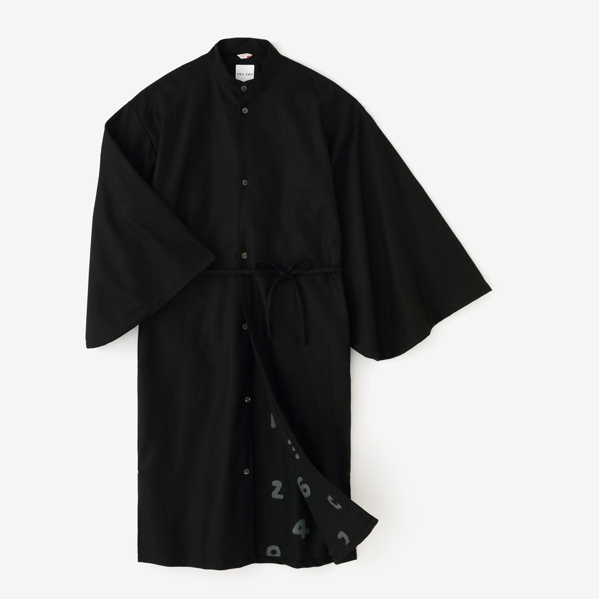 【net限定】梳毛(そもう) 綾織(あやおり) 薙刀かり衣(なぎなたかりごろも) 裏勝り(うらまさり)/濡羽色(ぬればいろ)×SO-SU-U