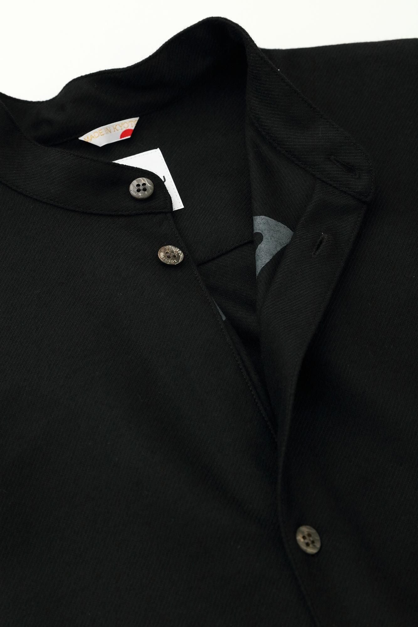 【net限定】梳毛(そもう) 綾織(あやおり) 薙刀かり衣(なぎなたかりごろも) 裏勝り(うらまさり)/濡羽色(ぬればいろ)×SO-SU-U