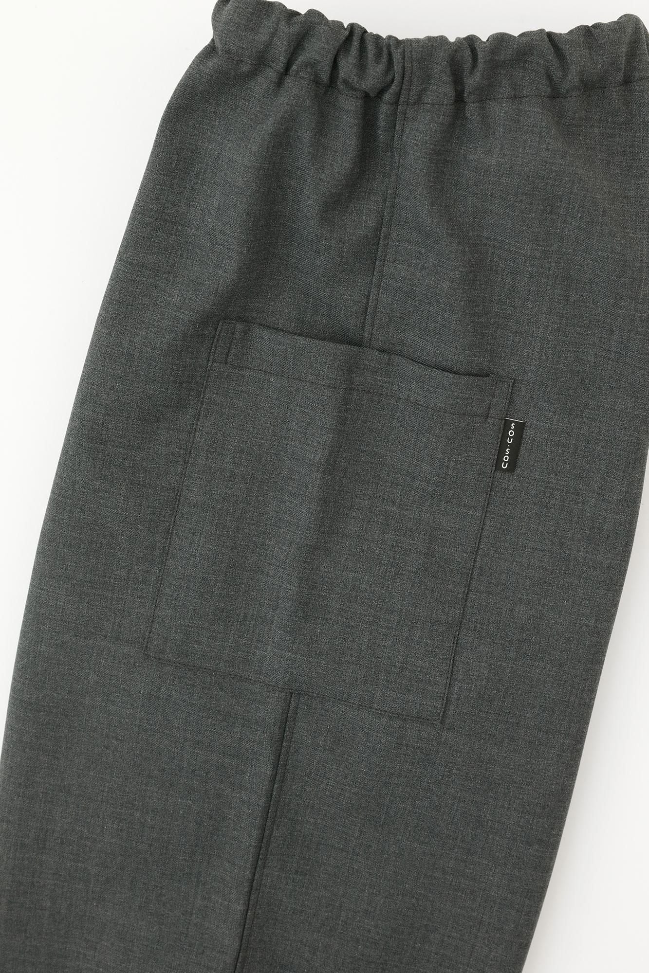 梳毛(そもう) 裁付(たっつけ)えんゆう穿き/濃灰(こいはい)