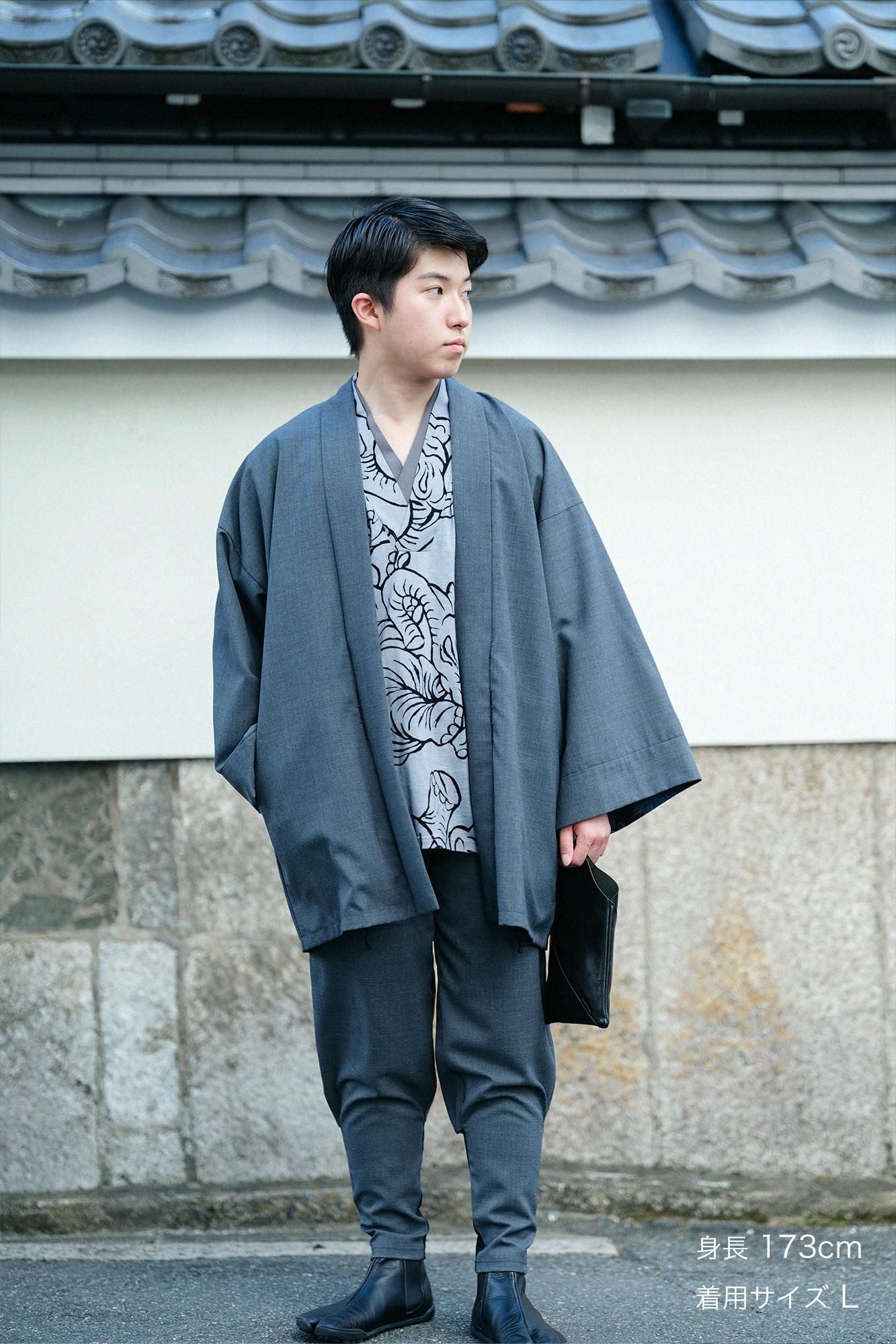 梳毛(そもう) 裁付(たっつけ)えんゆう穿き/濃灰(こいはい)