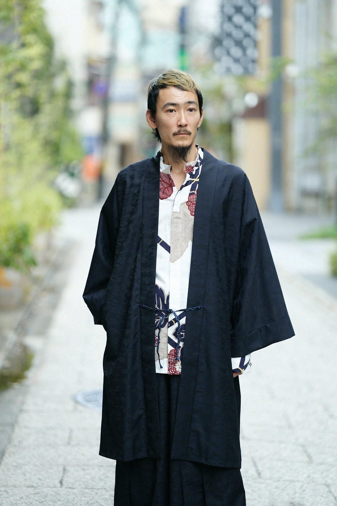 梳毛(そもう) 袢纏(はんてん) 間(けん) 袷(あわせ)/深紺靄(しんこんもや)