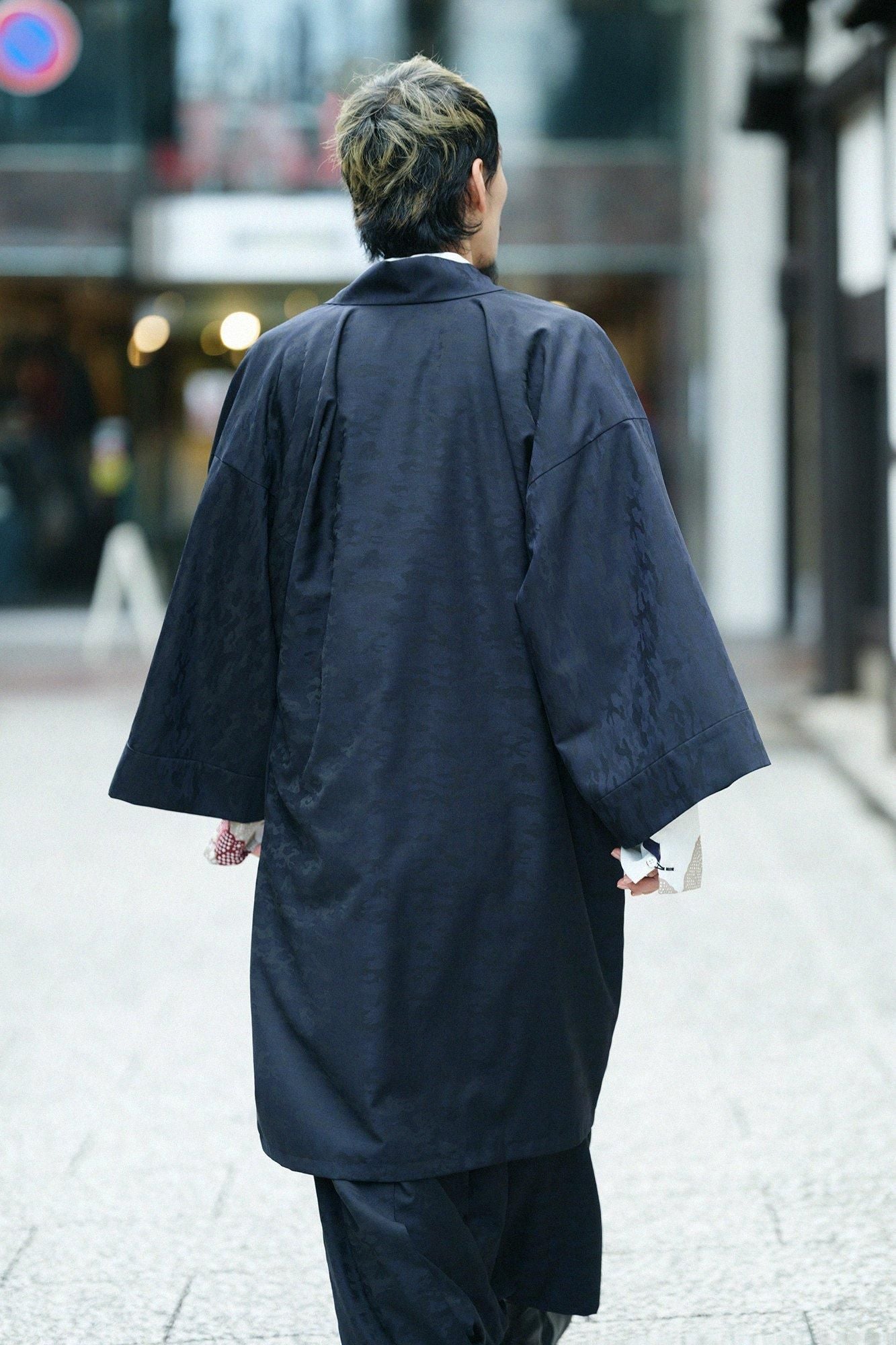 梳毛(そもう) 袢纏(はんてん) 間(けん) 袷(あわせ)/深紺靄(しんこんもや)