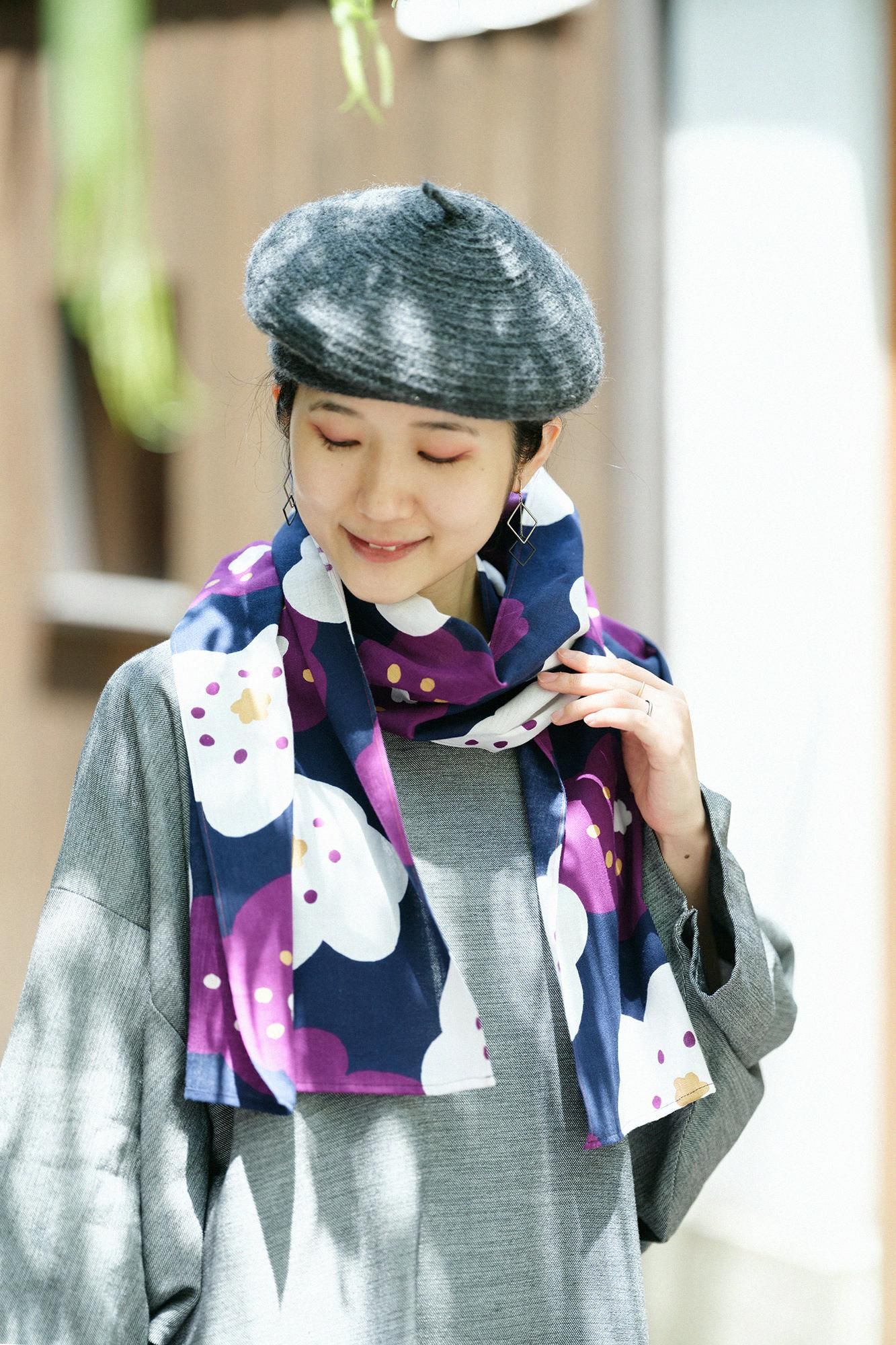 伊势木纹库比卷/微笑深蓝