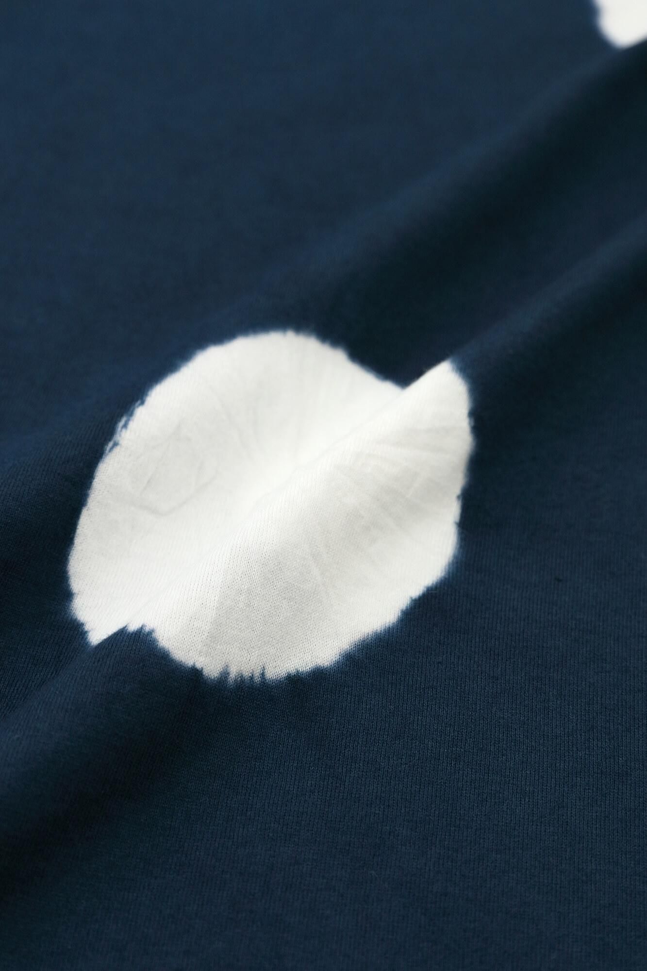 Tabata Shibori Naginata Shikukui / 大圆点深蓝色(Ukon)x Tsukumo