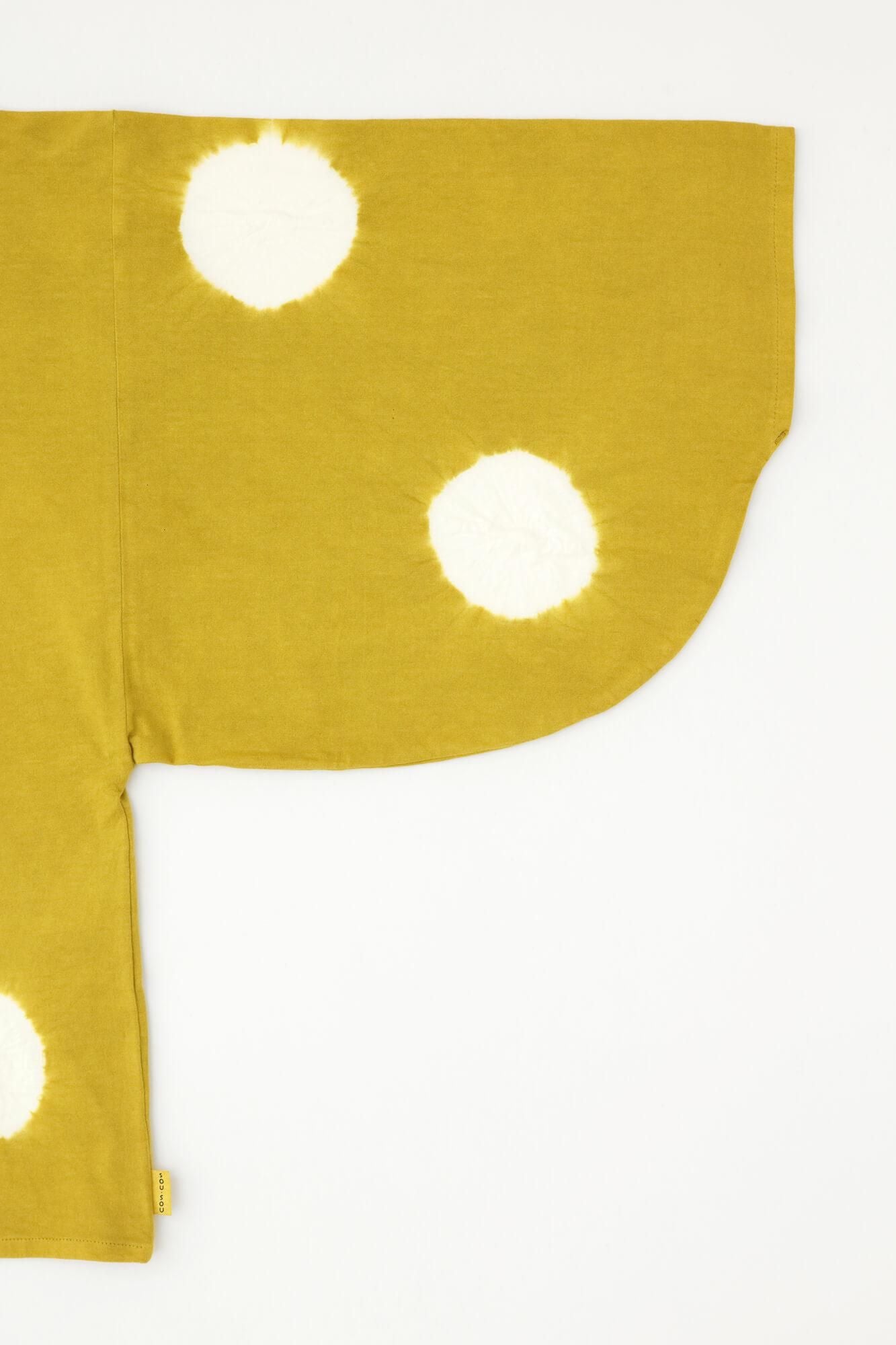 TabataTie-dye Naginata Square Top(Tashika Naginataminds old time withstomach)/Large Polka Dots Mustard Color(presentswhite)×tsuminds old time withtoo