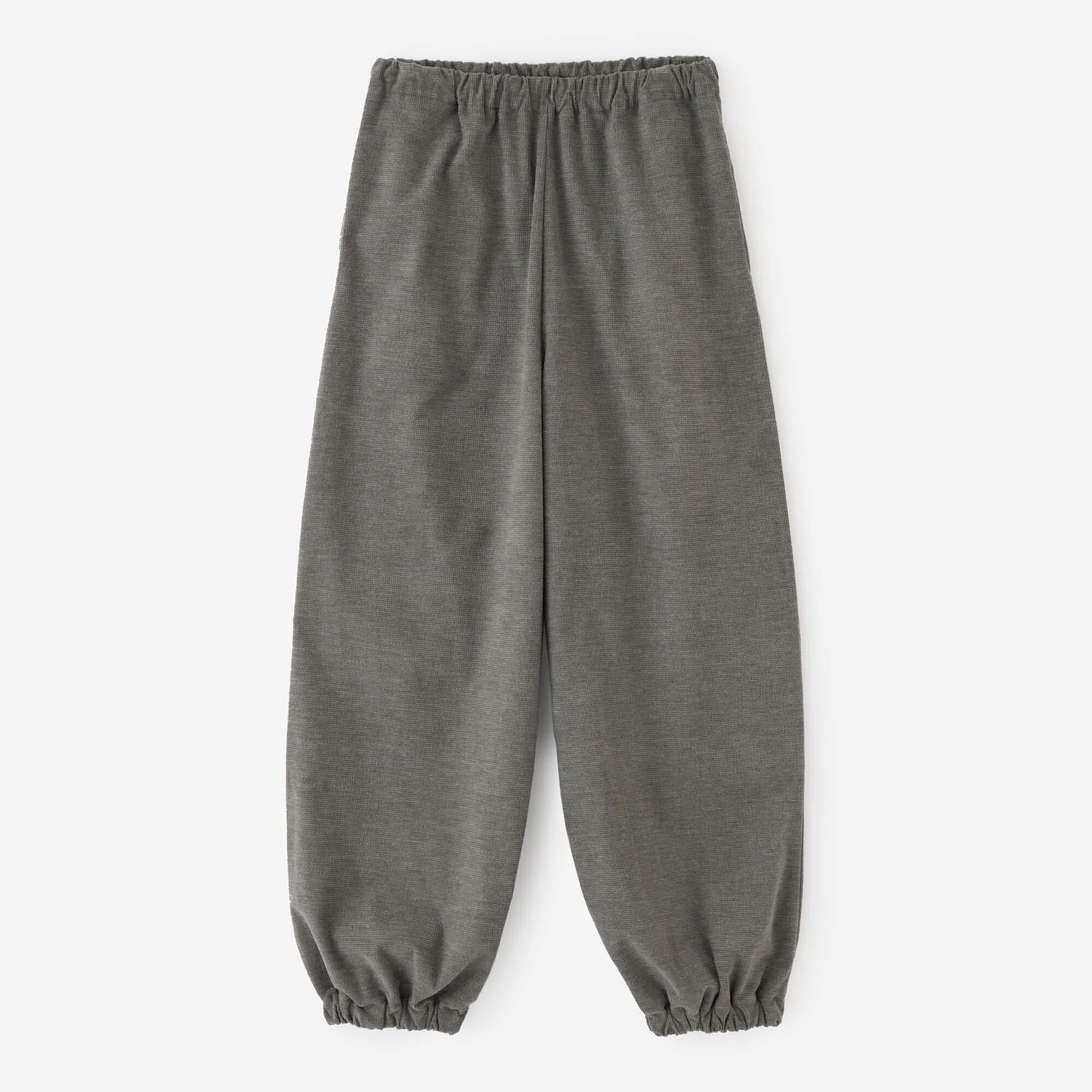 Soft Thermo(R) 燈芯絨 作務衣下裝/灰色