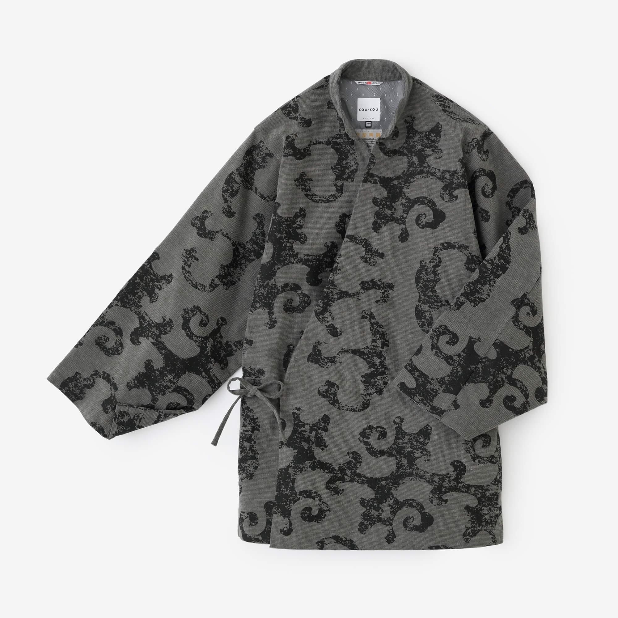 Soft Thermo(R) Corduroy hand-patterned with Lining Samue Worker Jacket / Raging Billows Era Grey