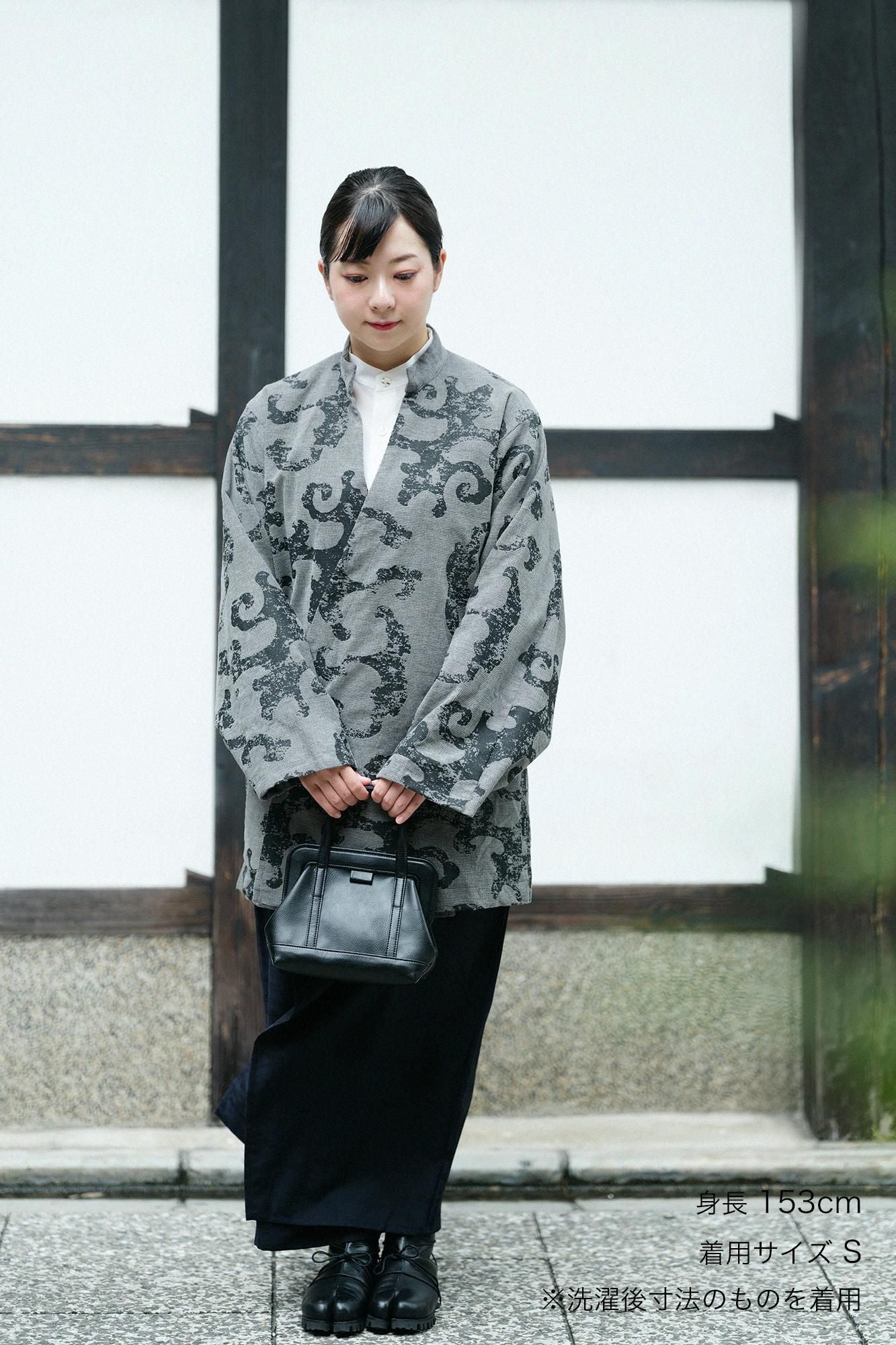 Soft Thermo(R) Corduroy hand-patterned with Lining Samue Worker Jacket / Raging Billows Era Grey