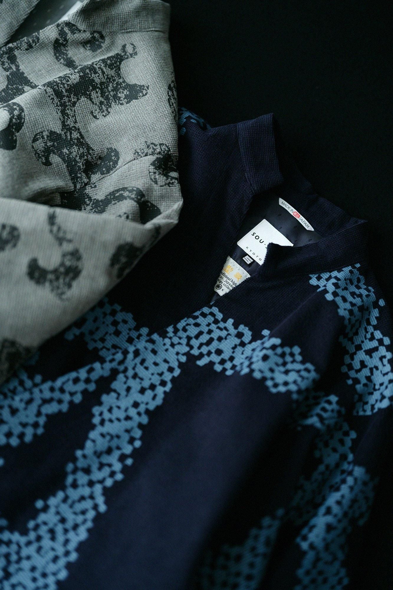 Soft Thermo(R) Corduroy Samue Worker Jacket with Lining / Tied-up Dark Blue