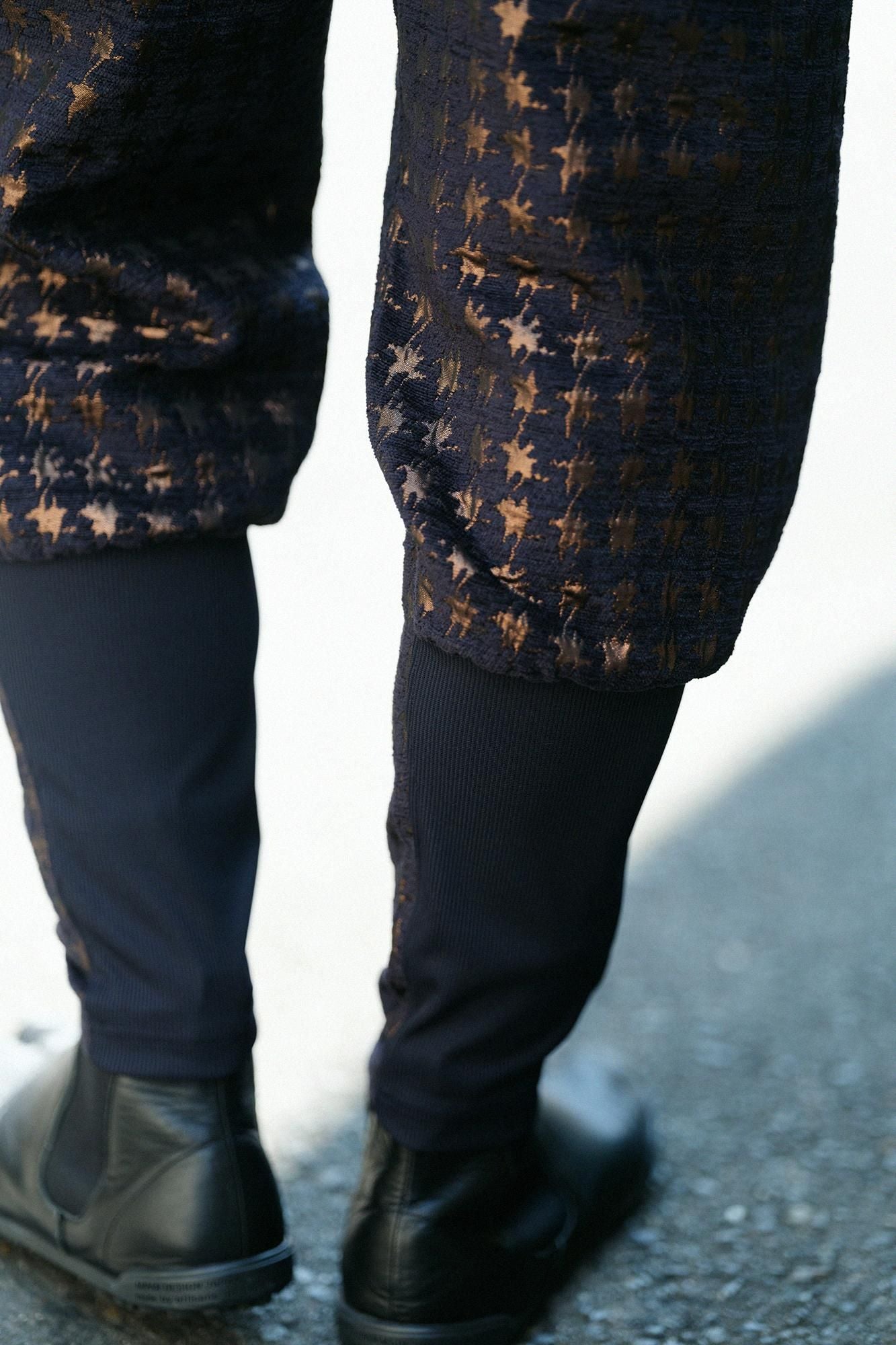 モールジャカール 裁付(たっつけ)えんゆう穿き/変わり千鳥格子(ちどりこうし) 深紺(しんこん)