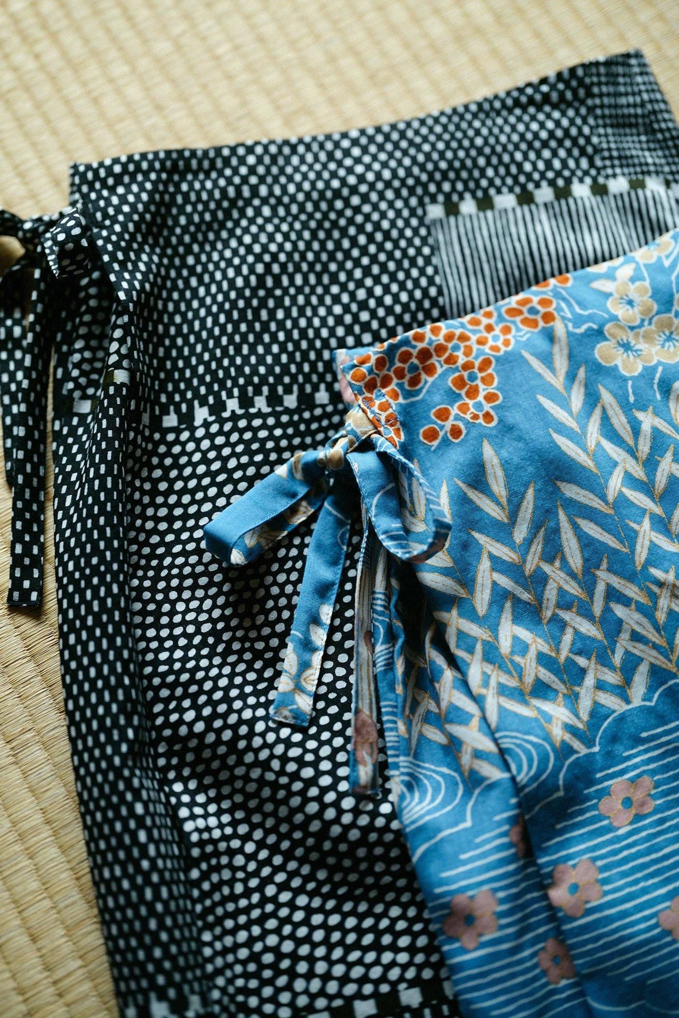 毛斯綸 裹裙/點線墨黑色