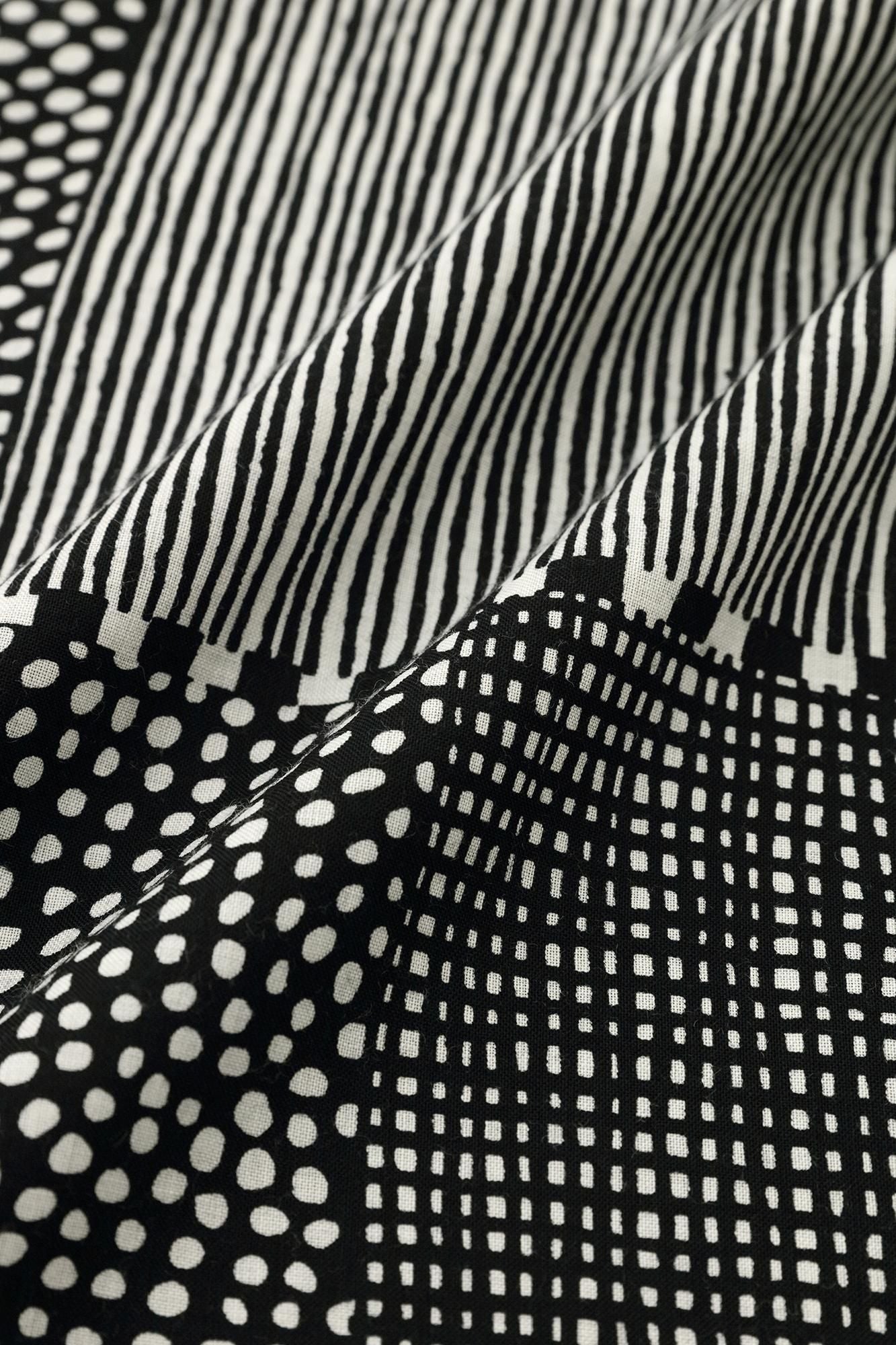 毛斯綸 裹裙/點線墨黑色