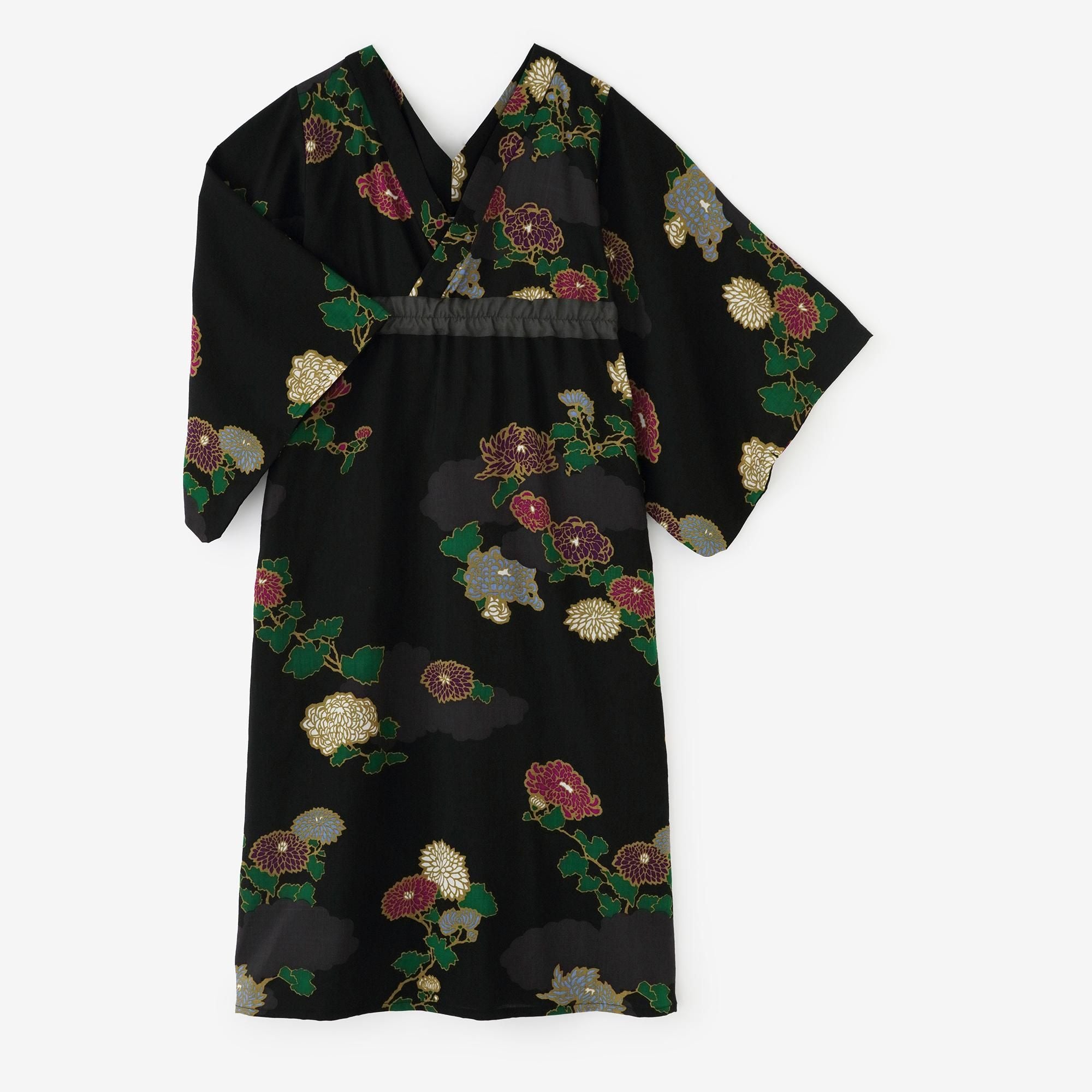 モスリン みたて衣/雲取り(くもどり)に菊