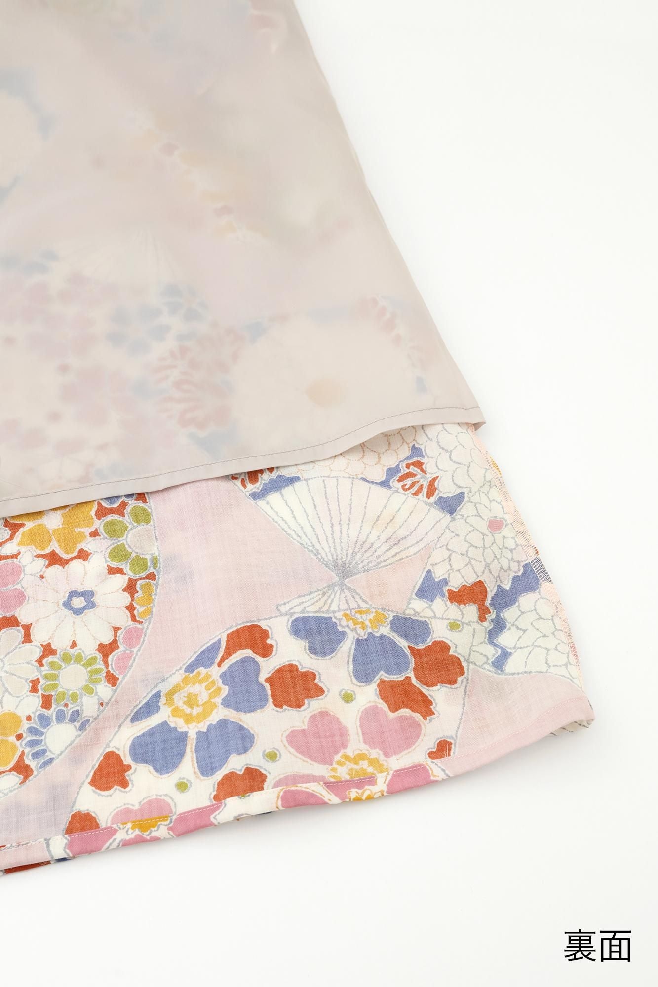 モスリン みたて衣/扇(おうぎ)