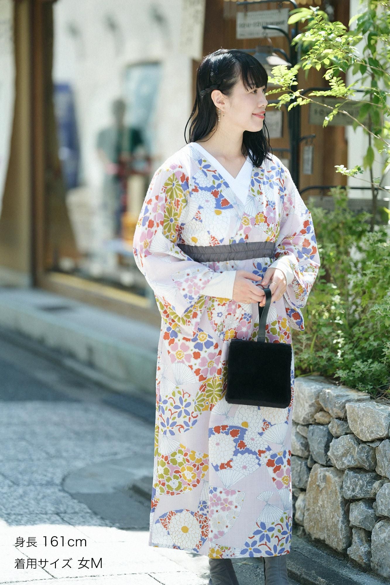 モスリン みたて衣/扇(おうぎ)