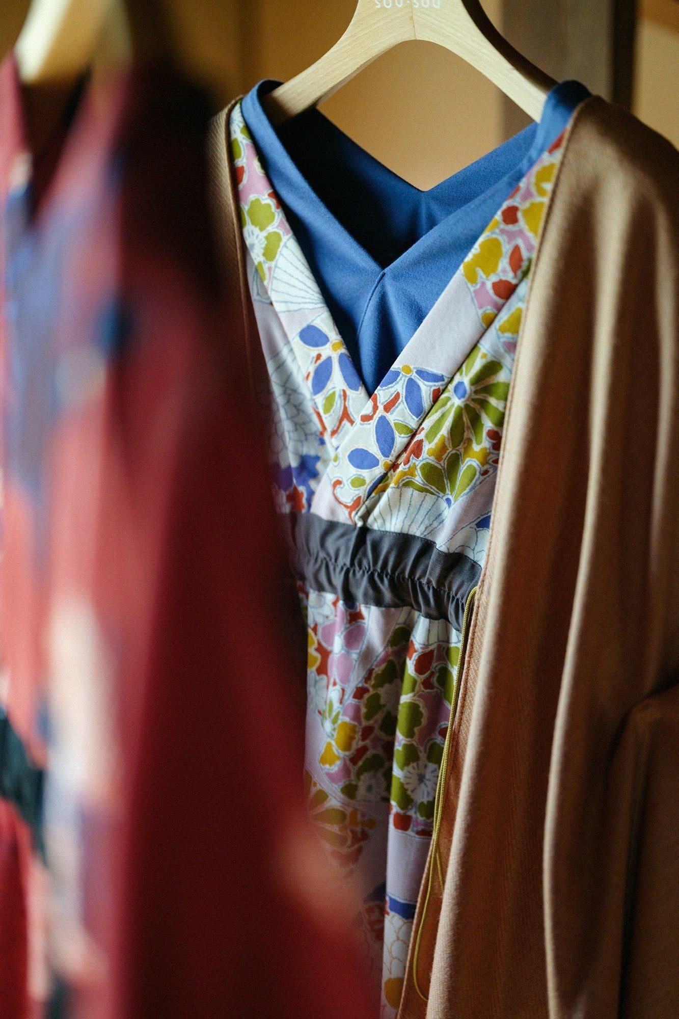 モスリン みたて衣/扇(おうぎ)