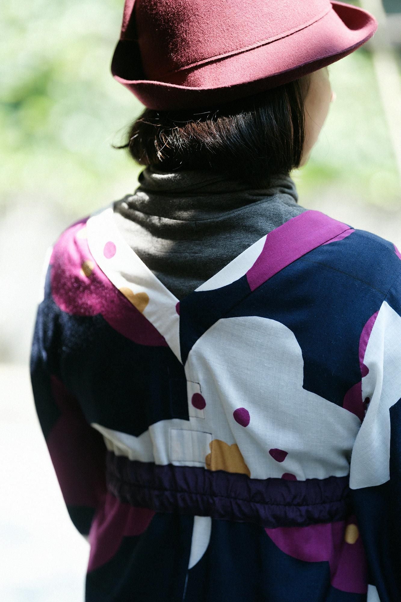 モスリン みたて衣/ほほえみ 鉄紺(てつこん)