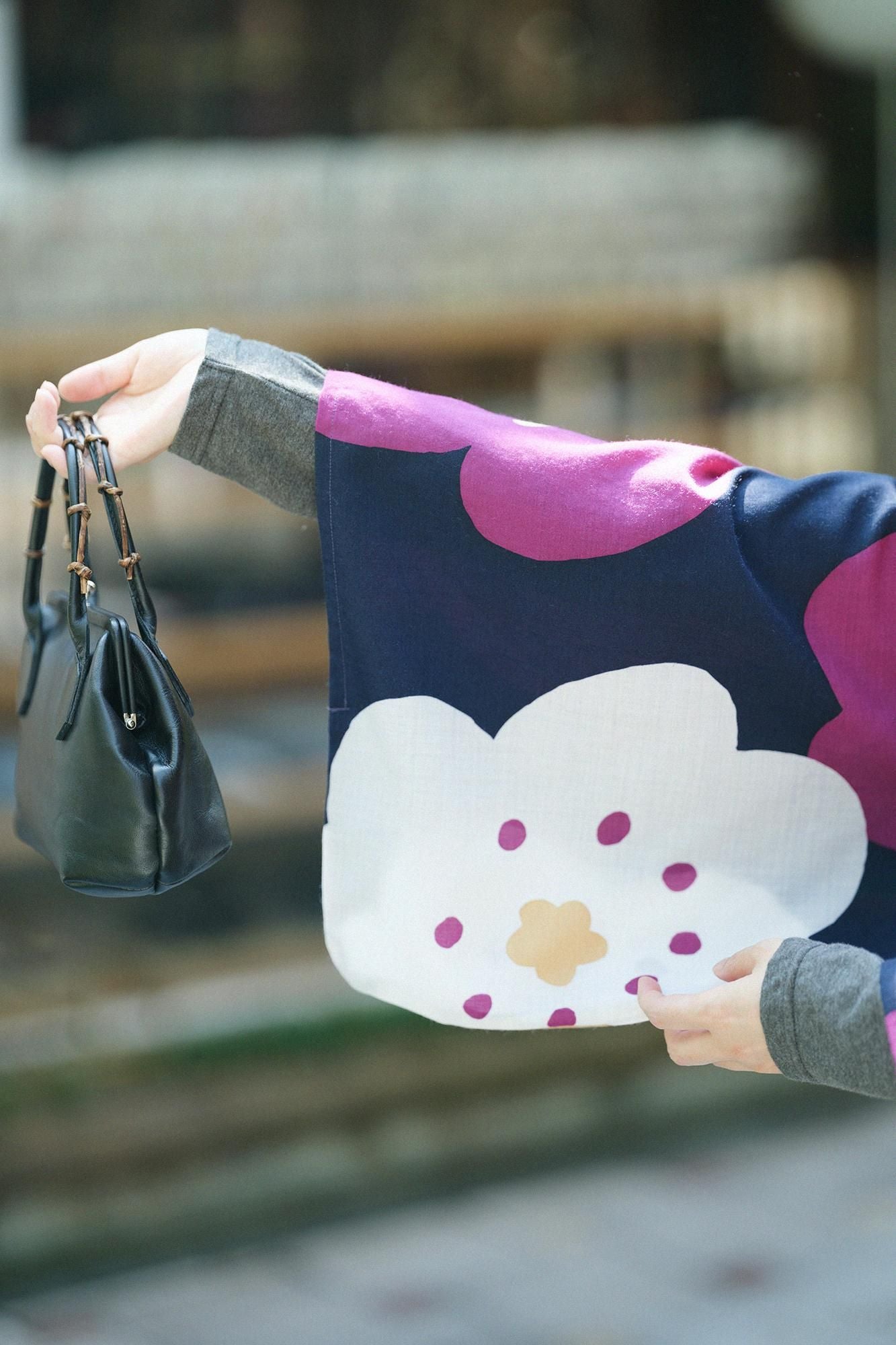 モスリン みたて衣/ほほえみ 鉄紺(てつこん)