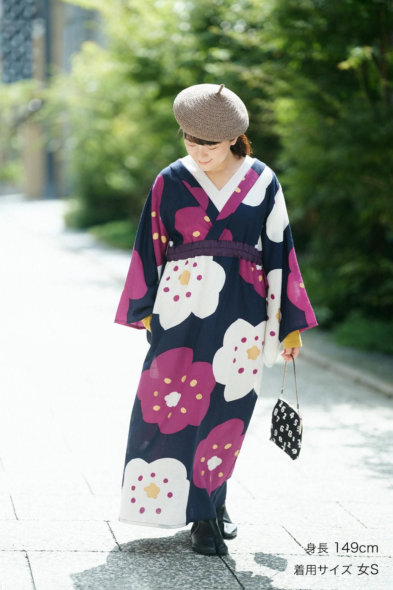 モスリン みたて衣/ほほえみ 鉄紺(てつこん)