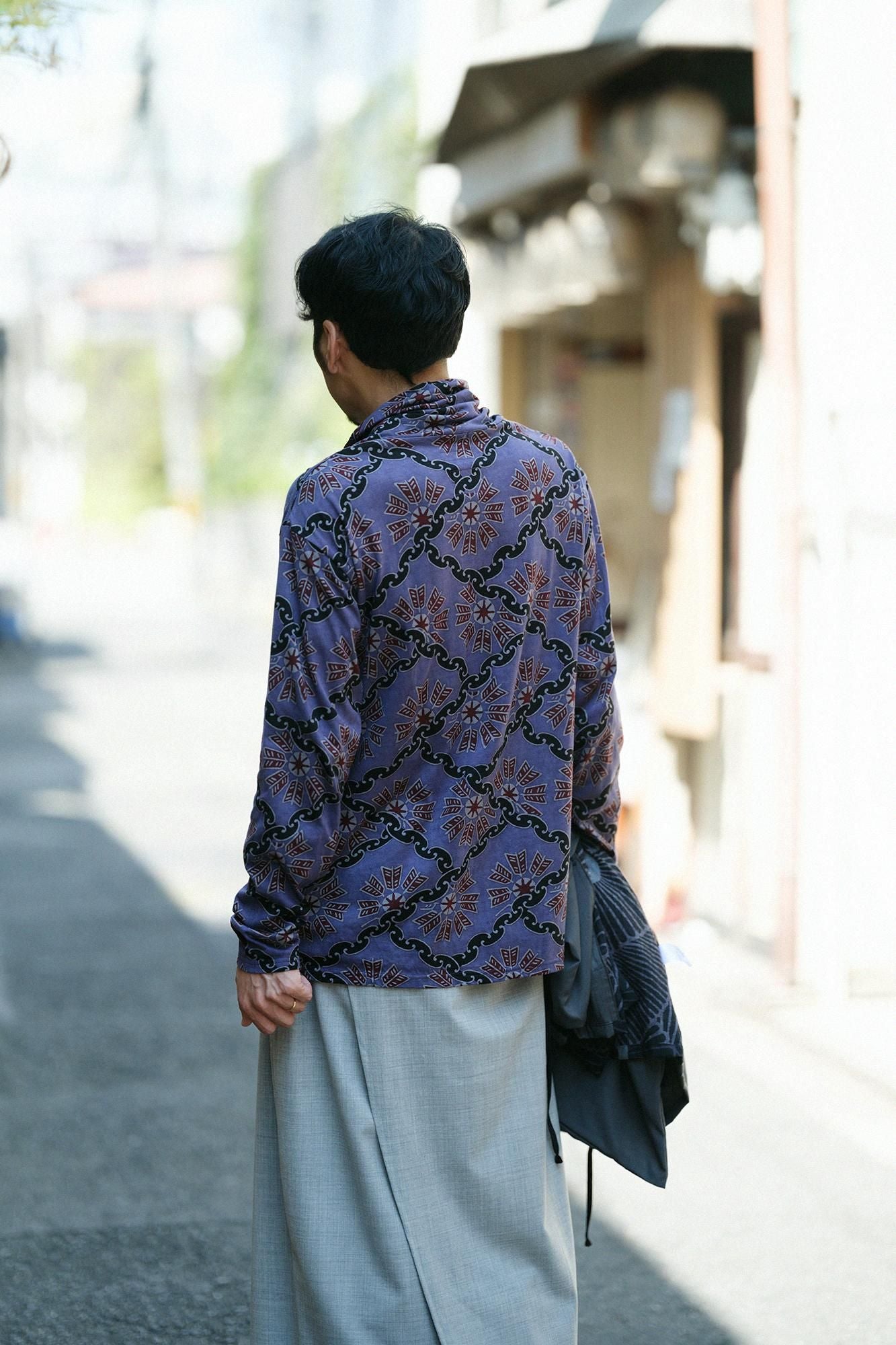 高領上衣/圓環風車紋 再現