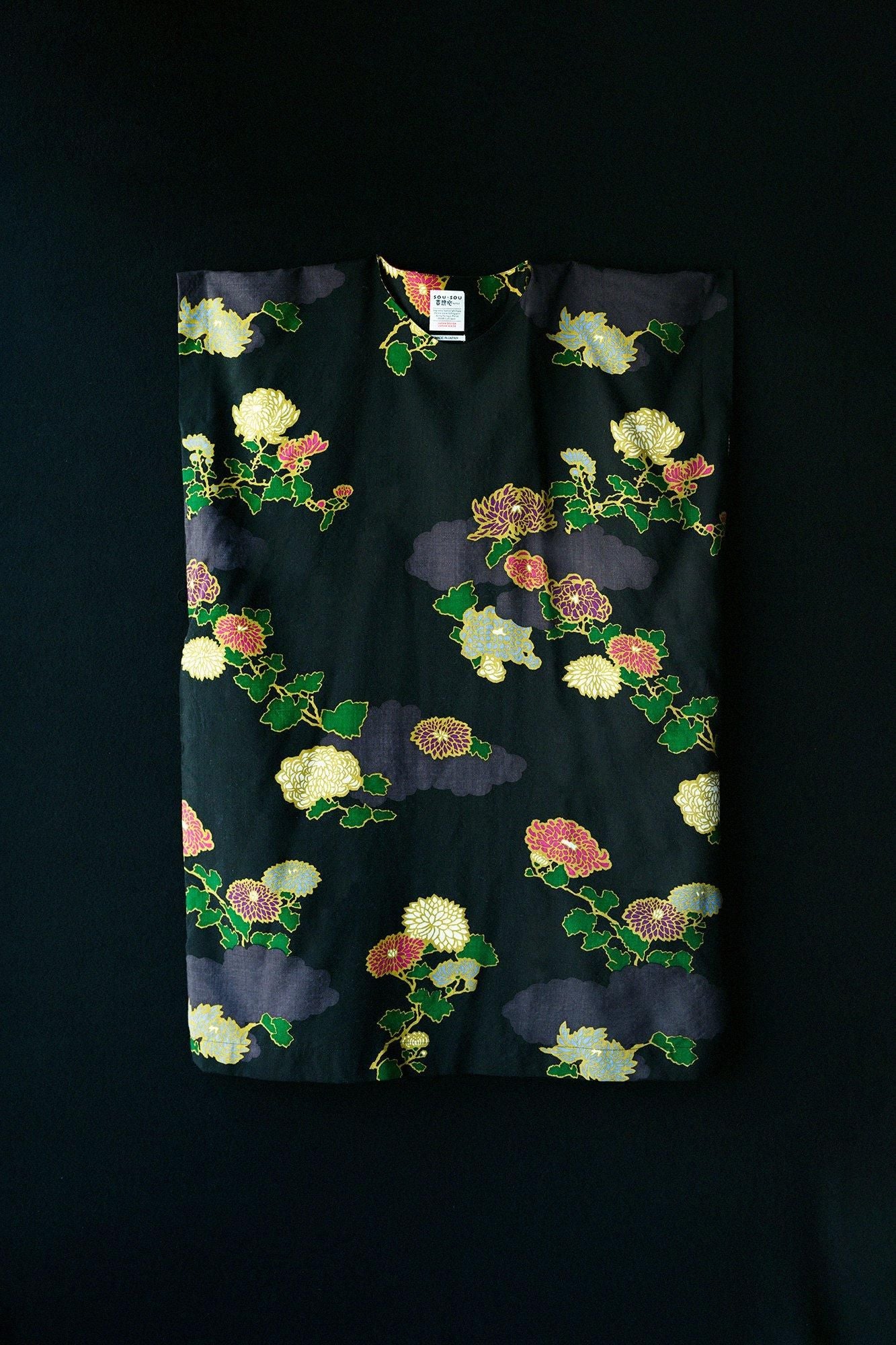 モスリン 長方形衣(ちょうほうけい)/雲取り(くもどり)に菊