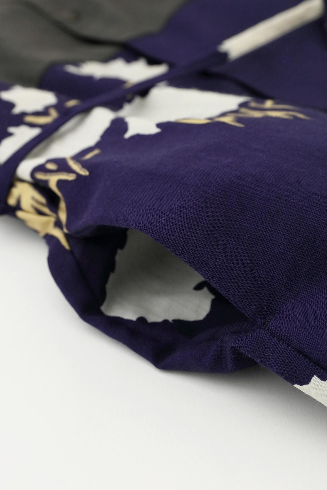 모슬린 나기나타 카리고로모(나기나타 타리고로모)/짙은회색(코이하이)×하나아카리