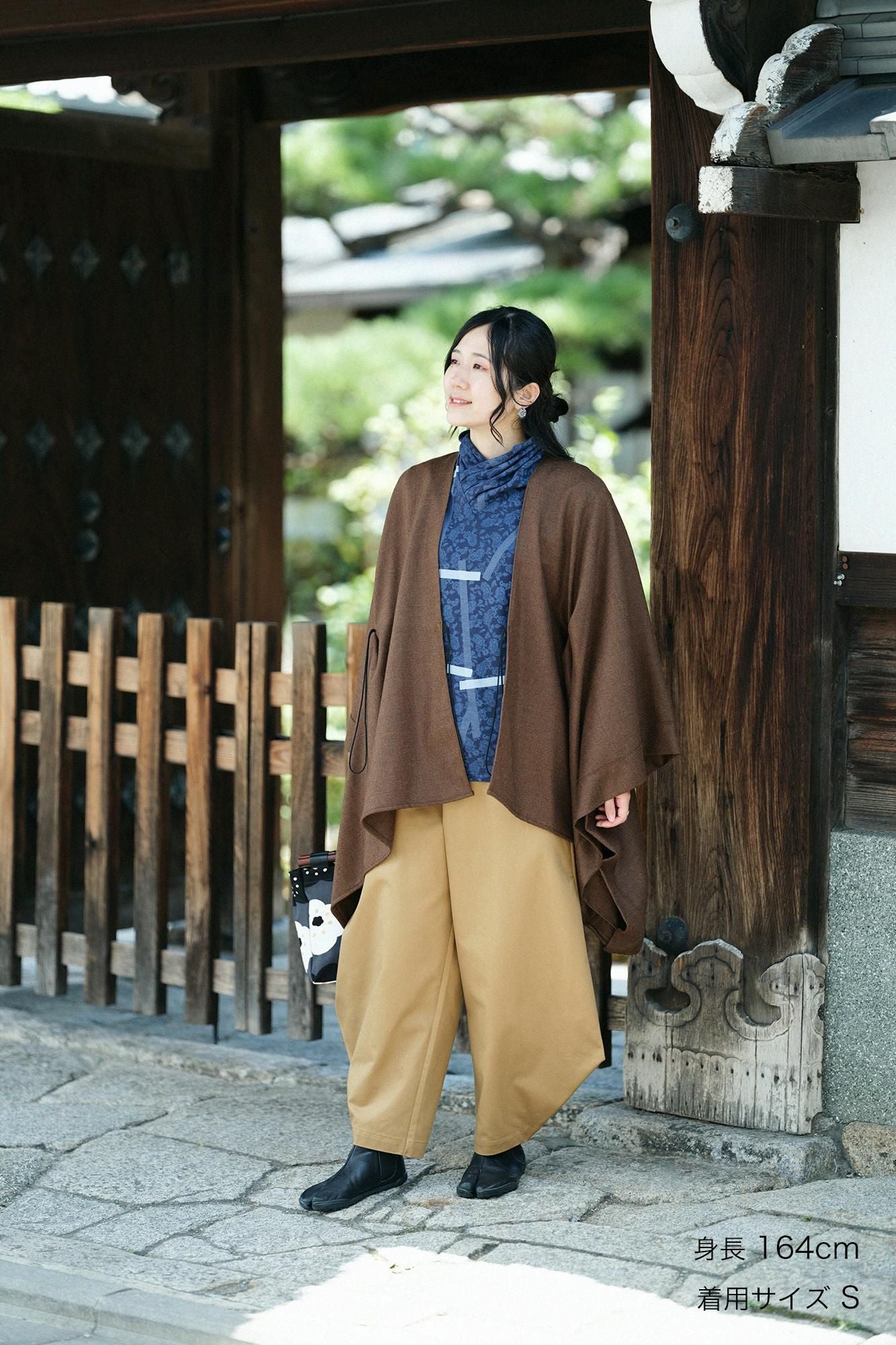 high density Solotex(R)Twill Wide-legged Pants Calm (FestiveDayaka)/Yellowish Grey