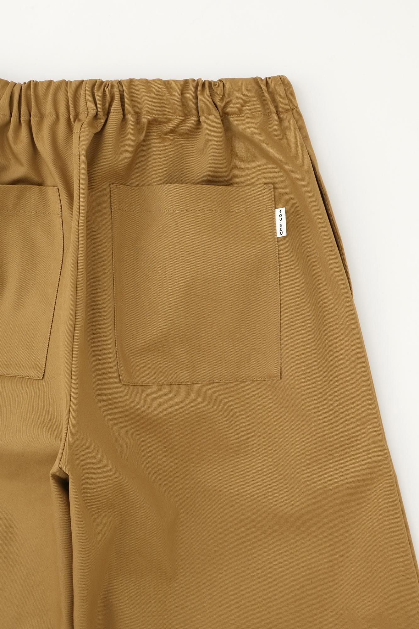 high density Solotex(R)Twill Wide-legged Pants Calm (FestiveDayaka)/Yellowish Grey