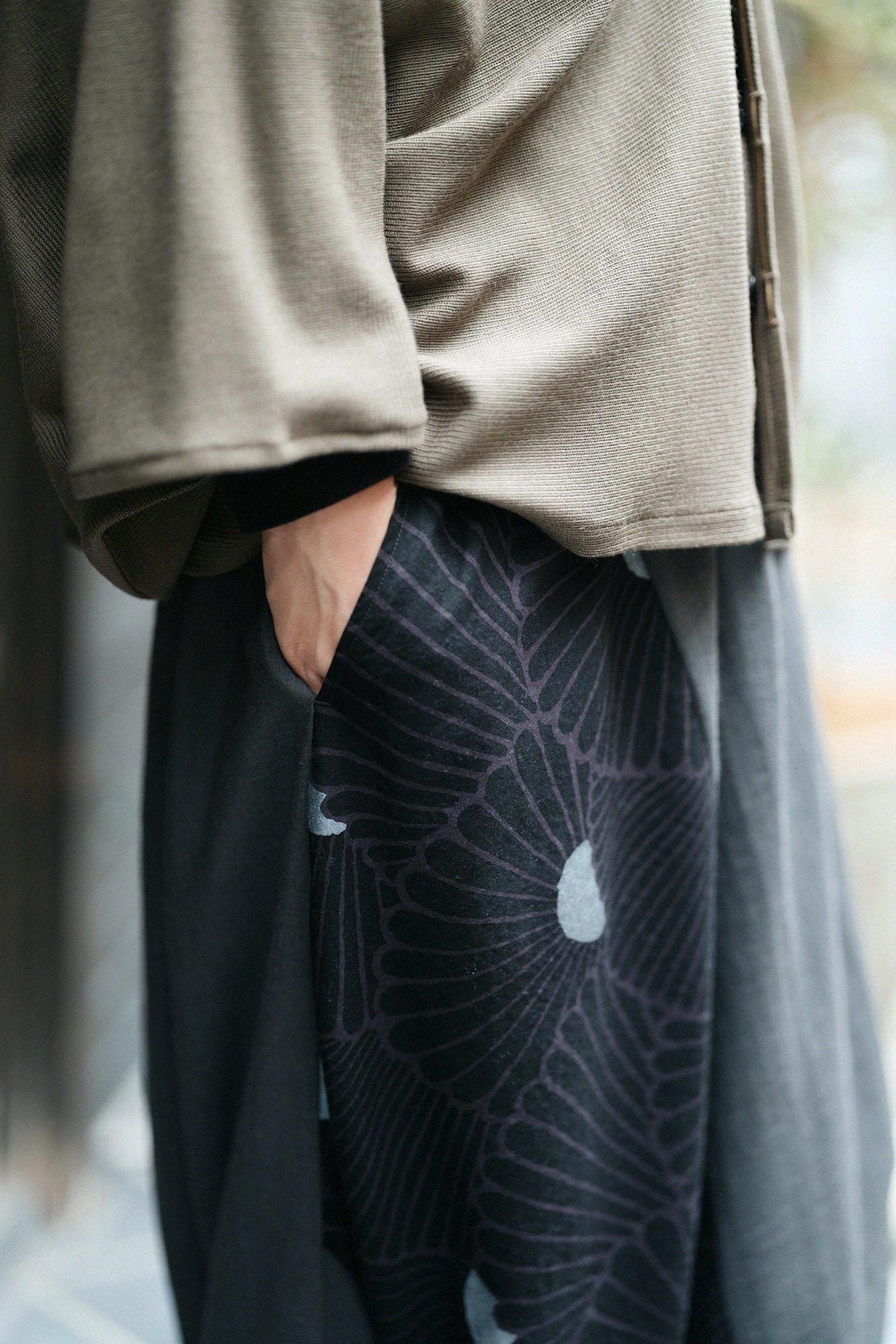 モスリン 富士(ふじ) 2.0/濃灰(こいはい)×菊扇(きくおうぎ)