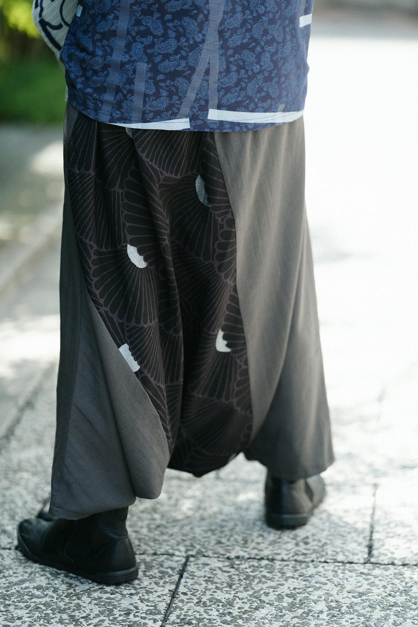 モスリン 富士(ふじ) 2.0/濃灰(こいはい)×菊扇(きくおうぎ)