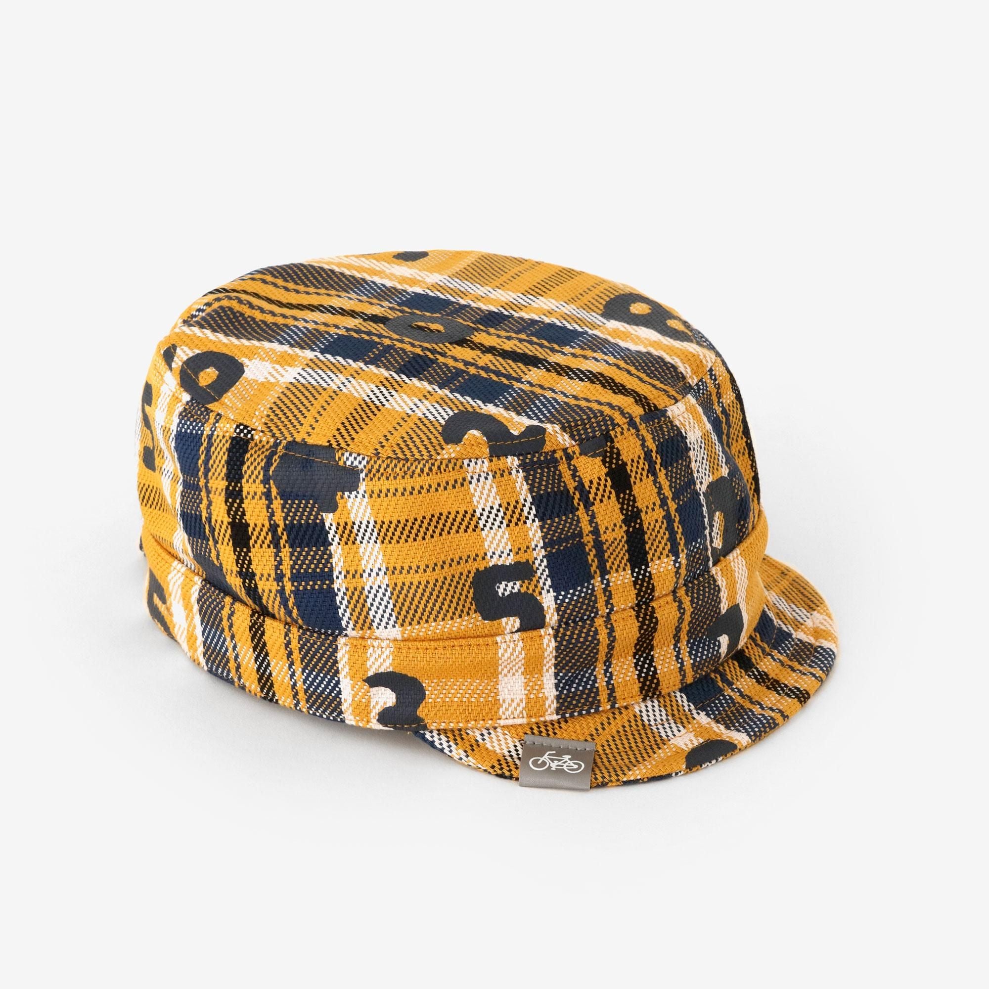 E7 キタダケソウ ヘビーツイルチェック BIKE ワークキャップ／SO-SU-U 黄金色