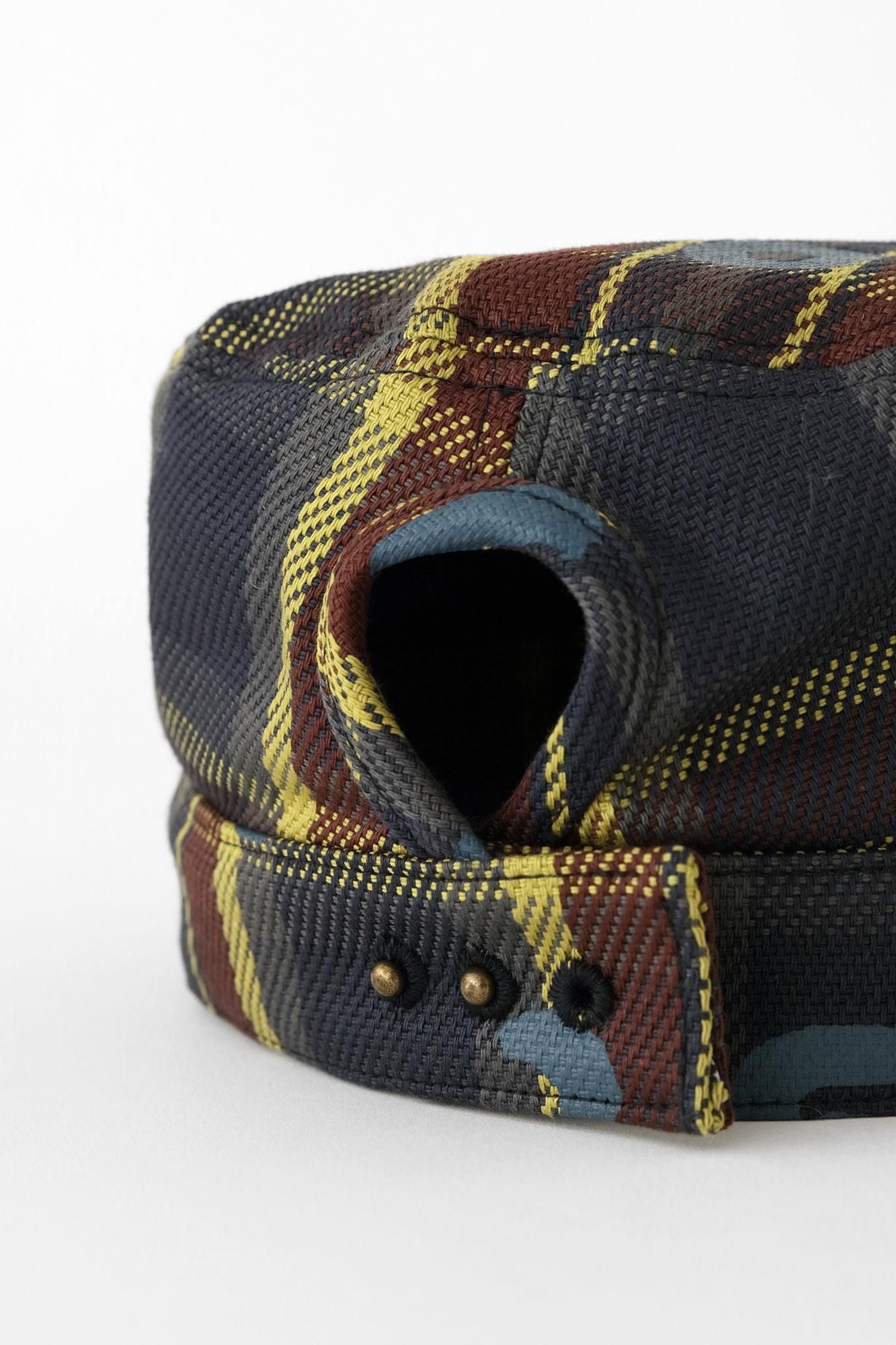 Heavy TwillCheck BIKE workCap/SO-SU-U Greyish Matcha Color