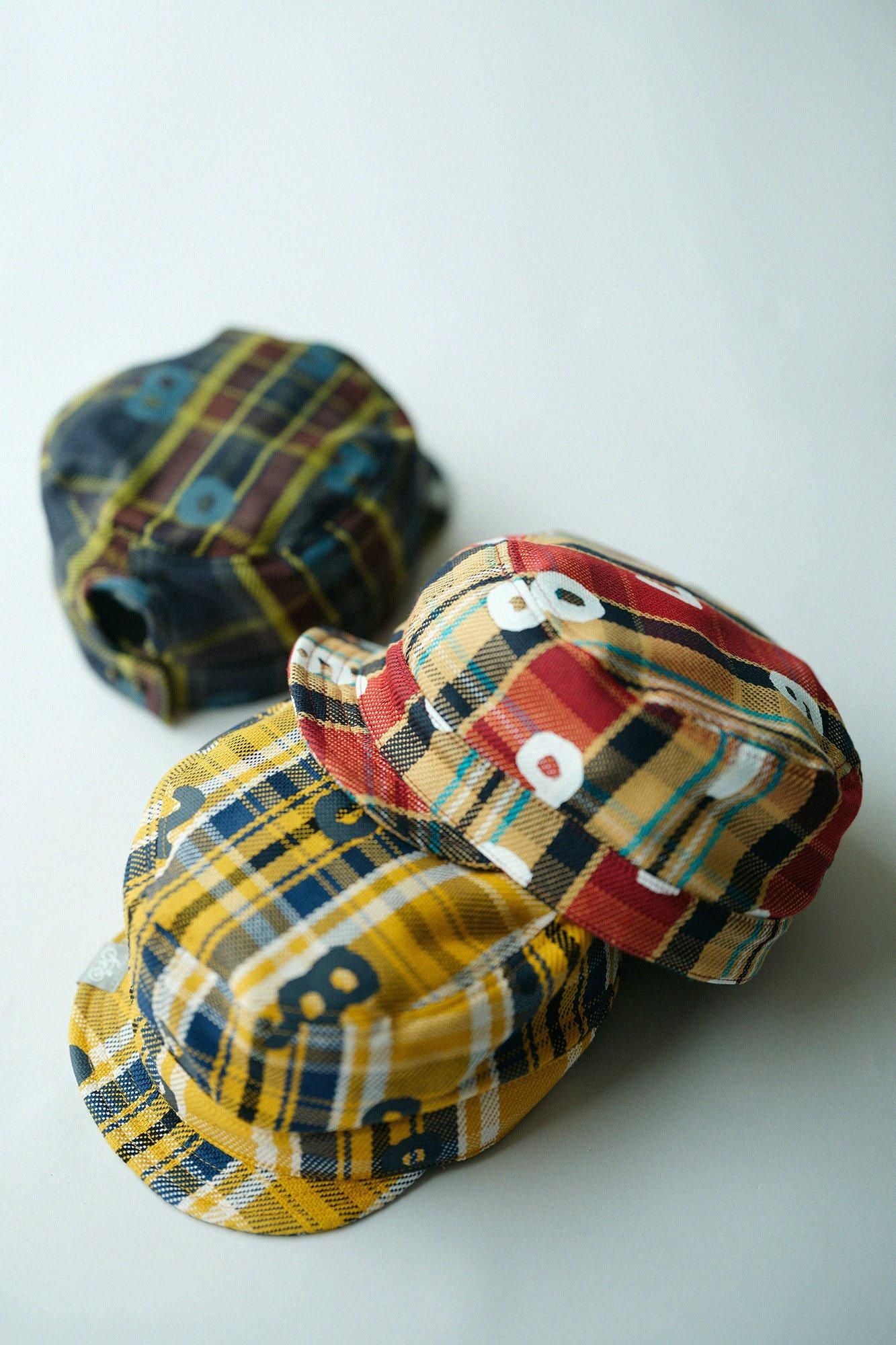 Heavy TwillCheck BIKE workCap/SO-SU-U Greyish Matcha Color