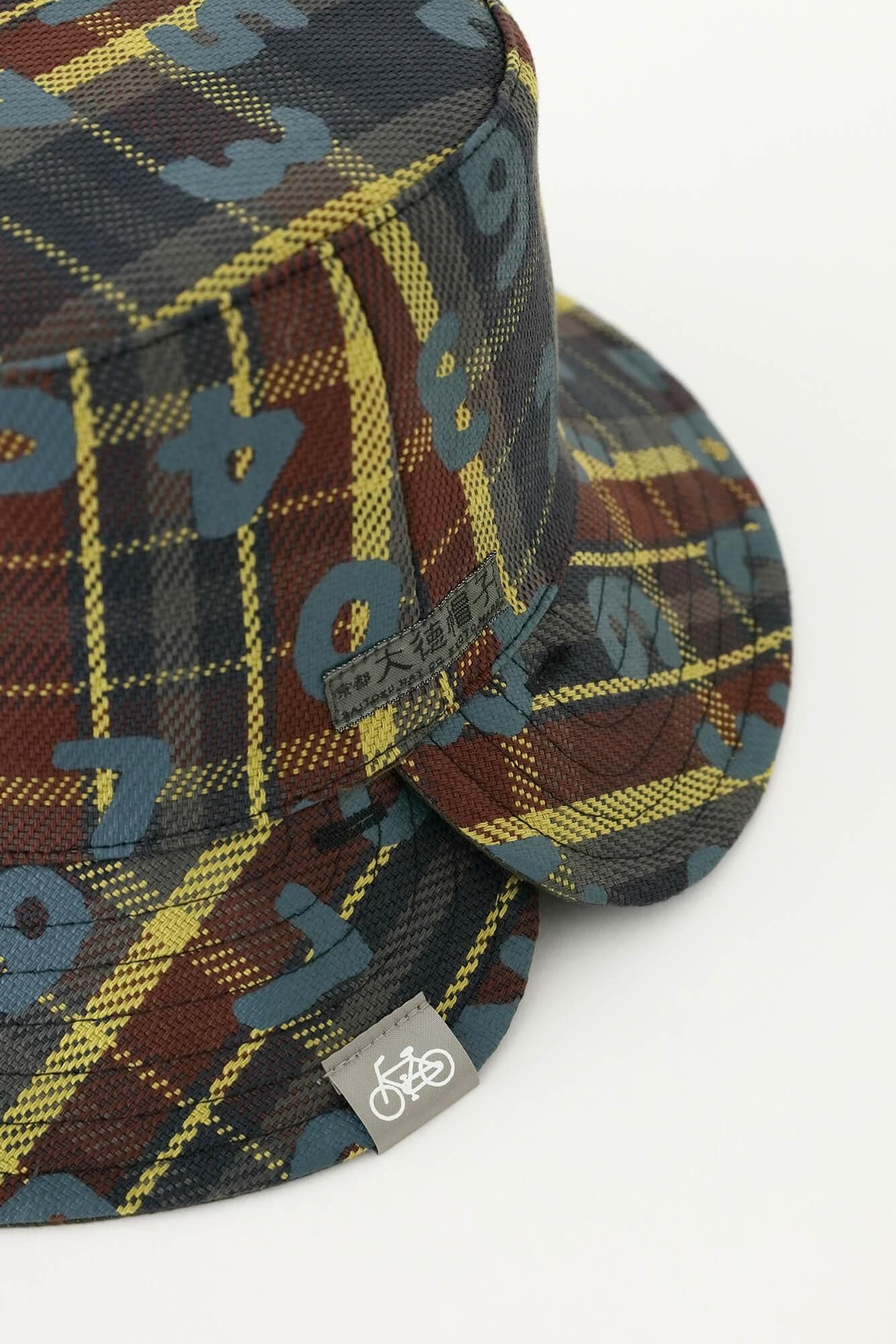 【官網限定】粗綾織格紋 雙面用 BIKE 帽子/SO-SU-U十數 昆 上下 岩井茶