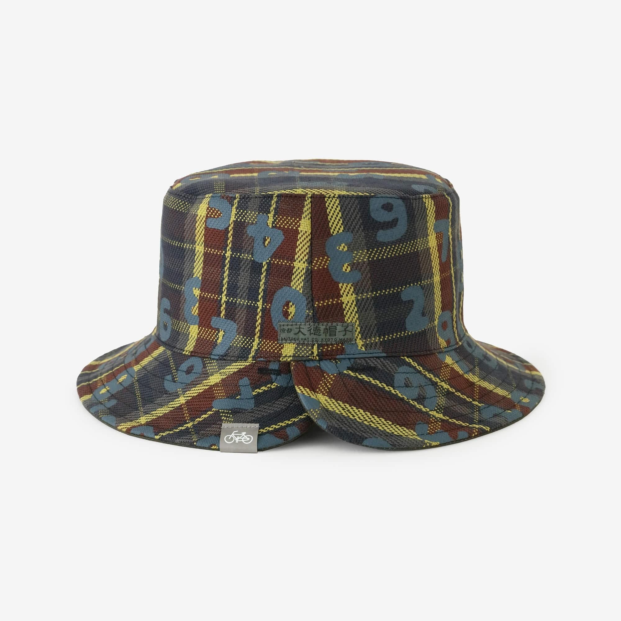 【官網限定】粗綾織格紋 雙面用 BIKE 帽子/SO-SU-U十數 昆 上下 岩井茶