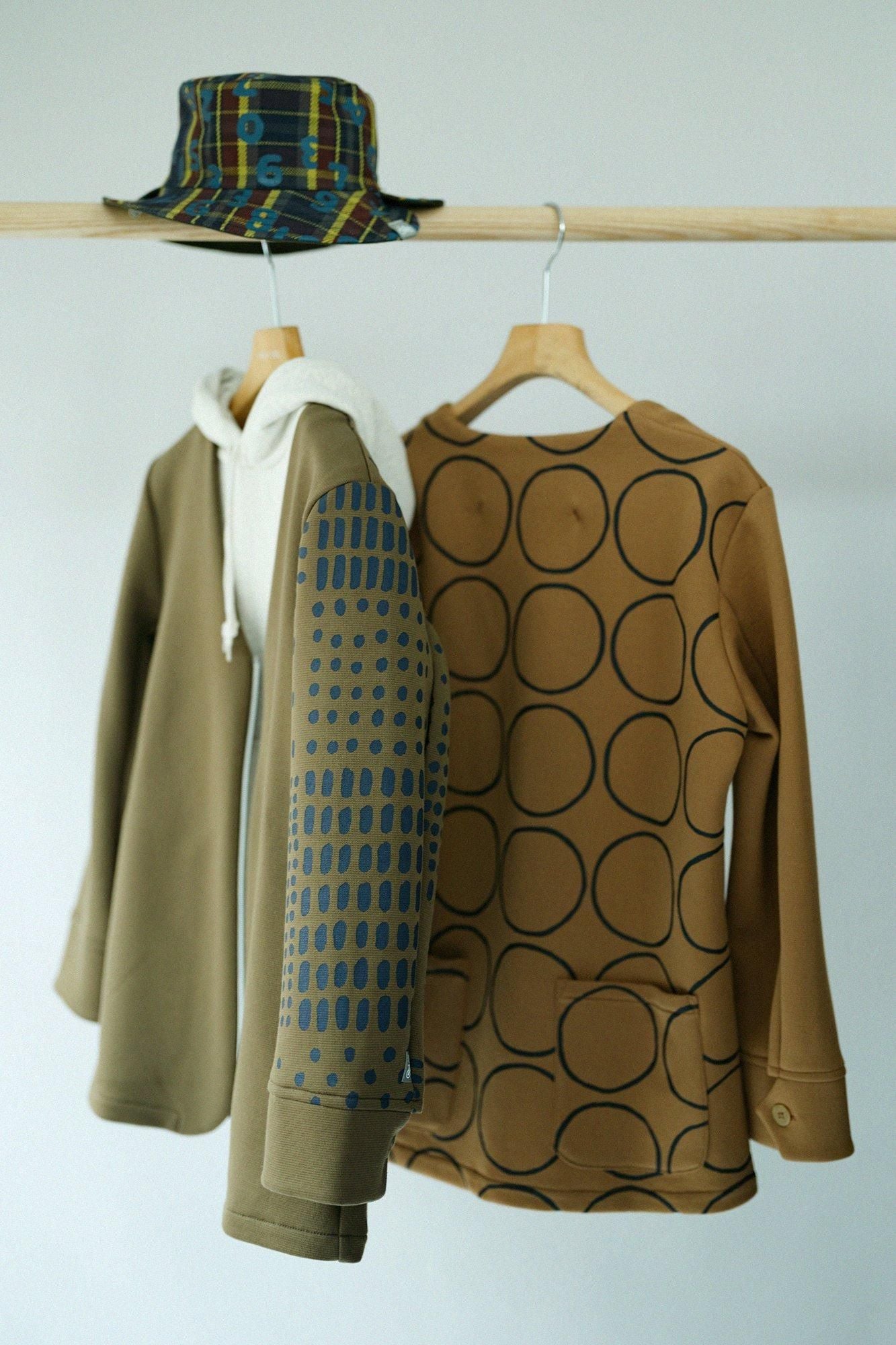 【官網限定】粗綾織格紋 雙面用 BIKE 帽子/SO-SU-U十數 昆 上下 岩井茶