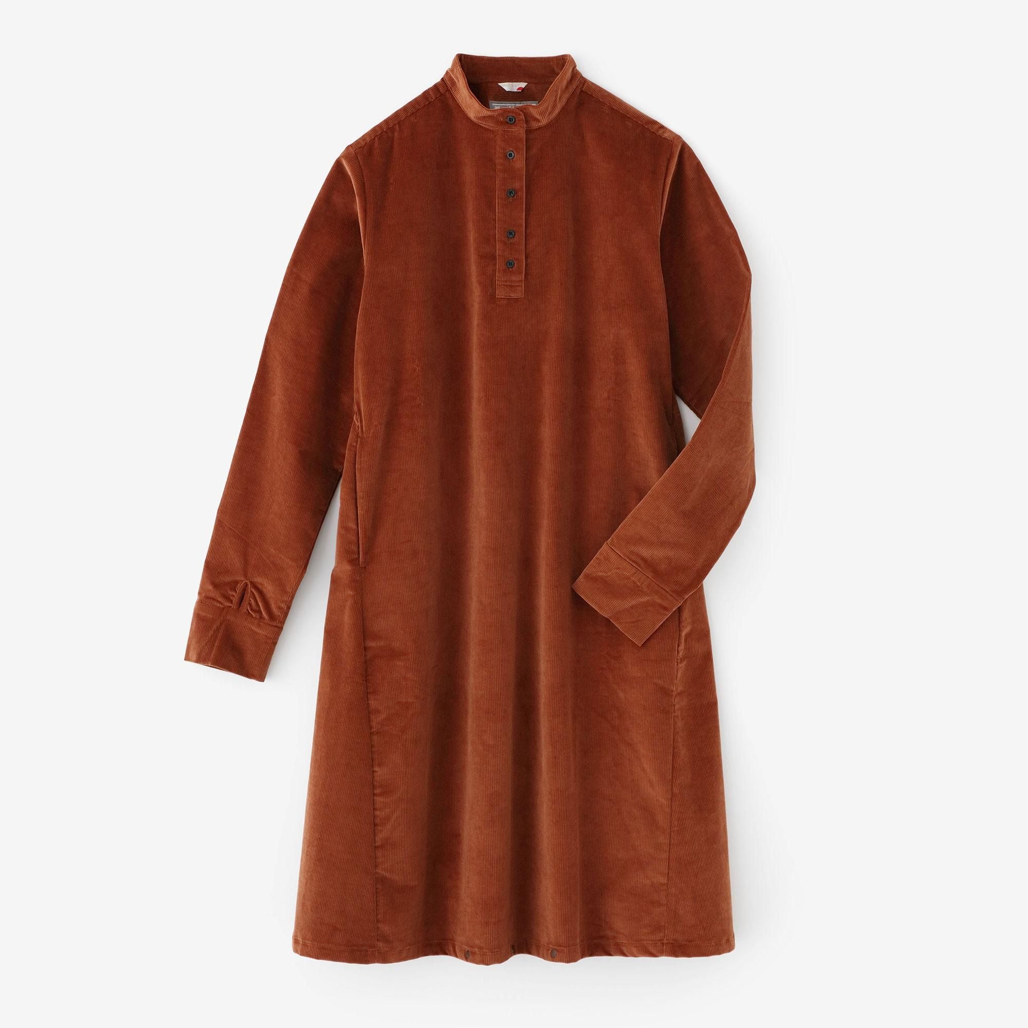 Stretch Corduroy BIKE One-piece Dress/Raw Sienna