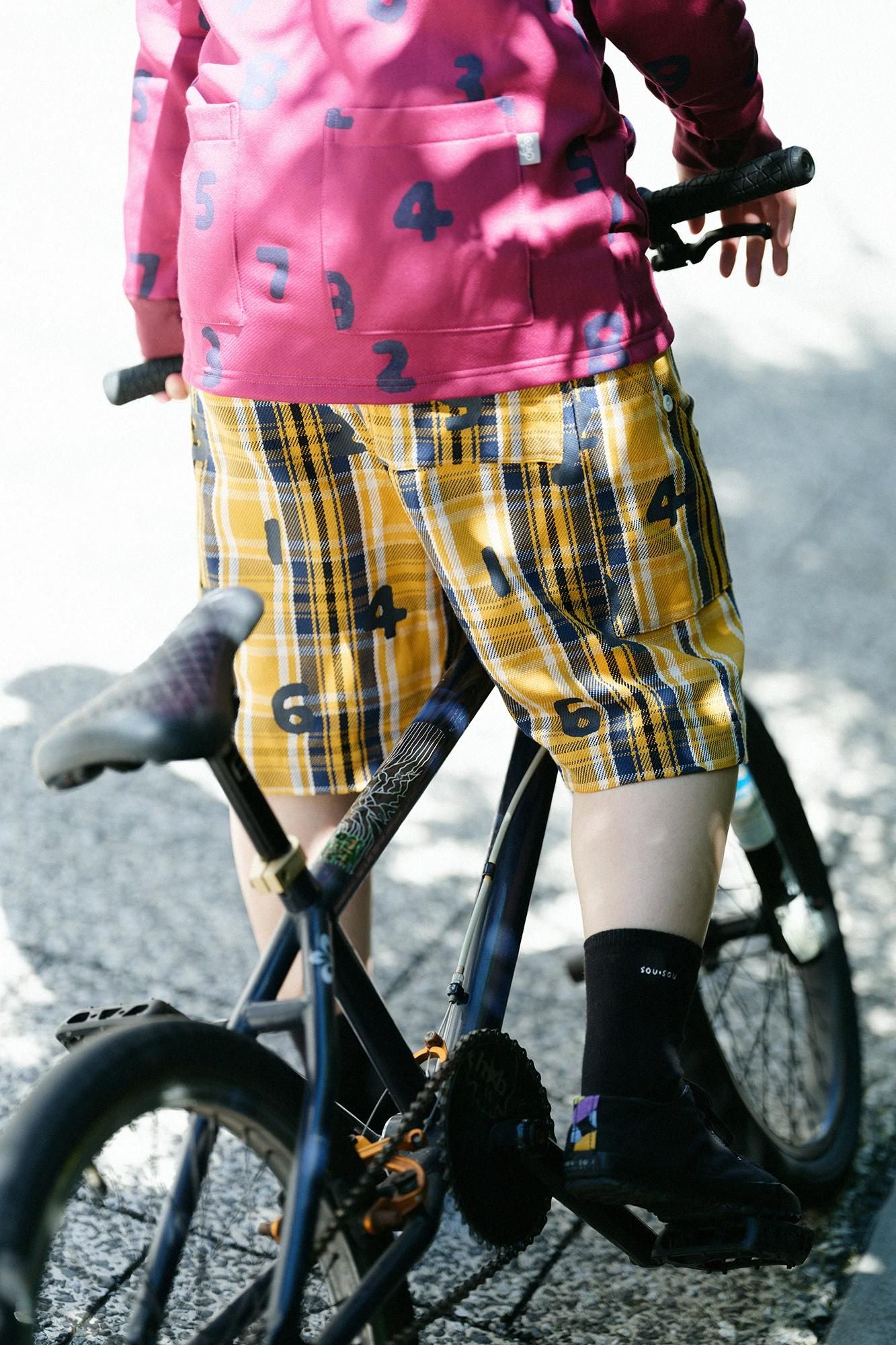 Heavy TwillCheck BIKE Shorts/deErotic×SO-SU-U