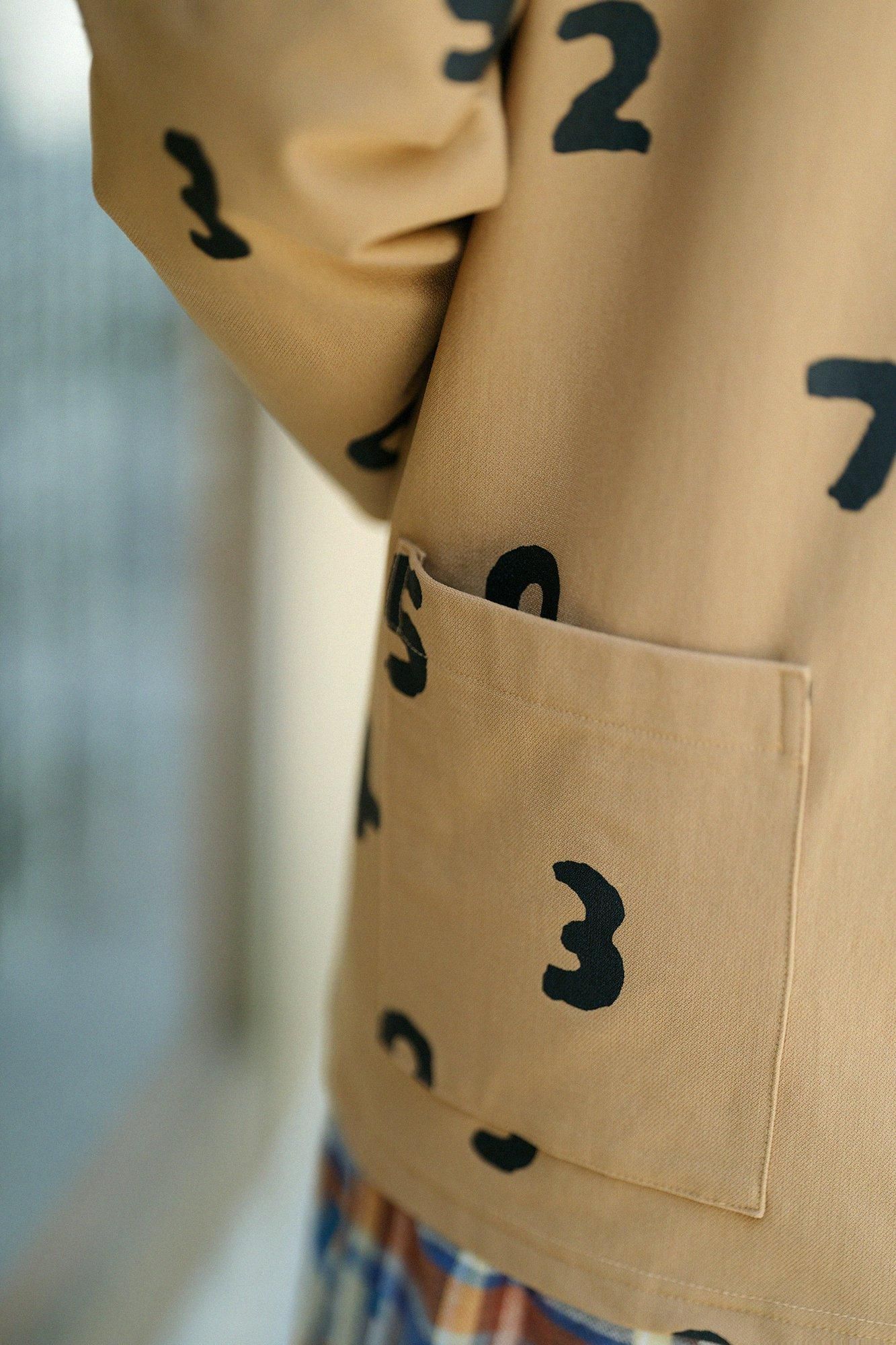 Fleece Brushed LiningJersey ZIP UP BIKE Blouson/deYellow ocher×SO-SU-U