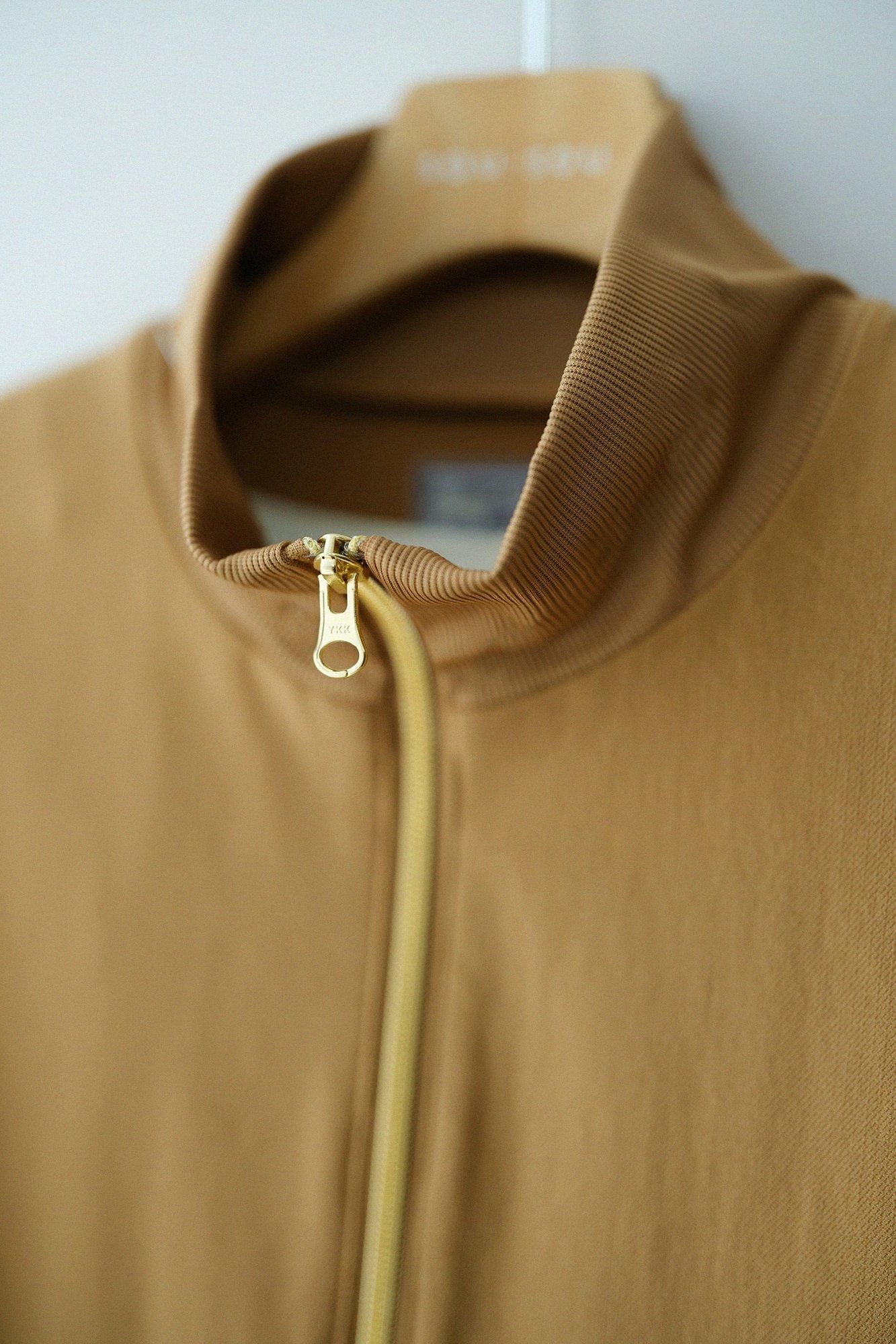 Fleece Brushed LiningJersey ZIP UP BIKE Blouson/deYellow ocher×SO-SU-U