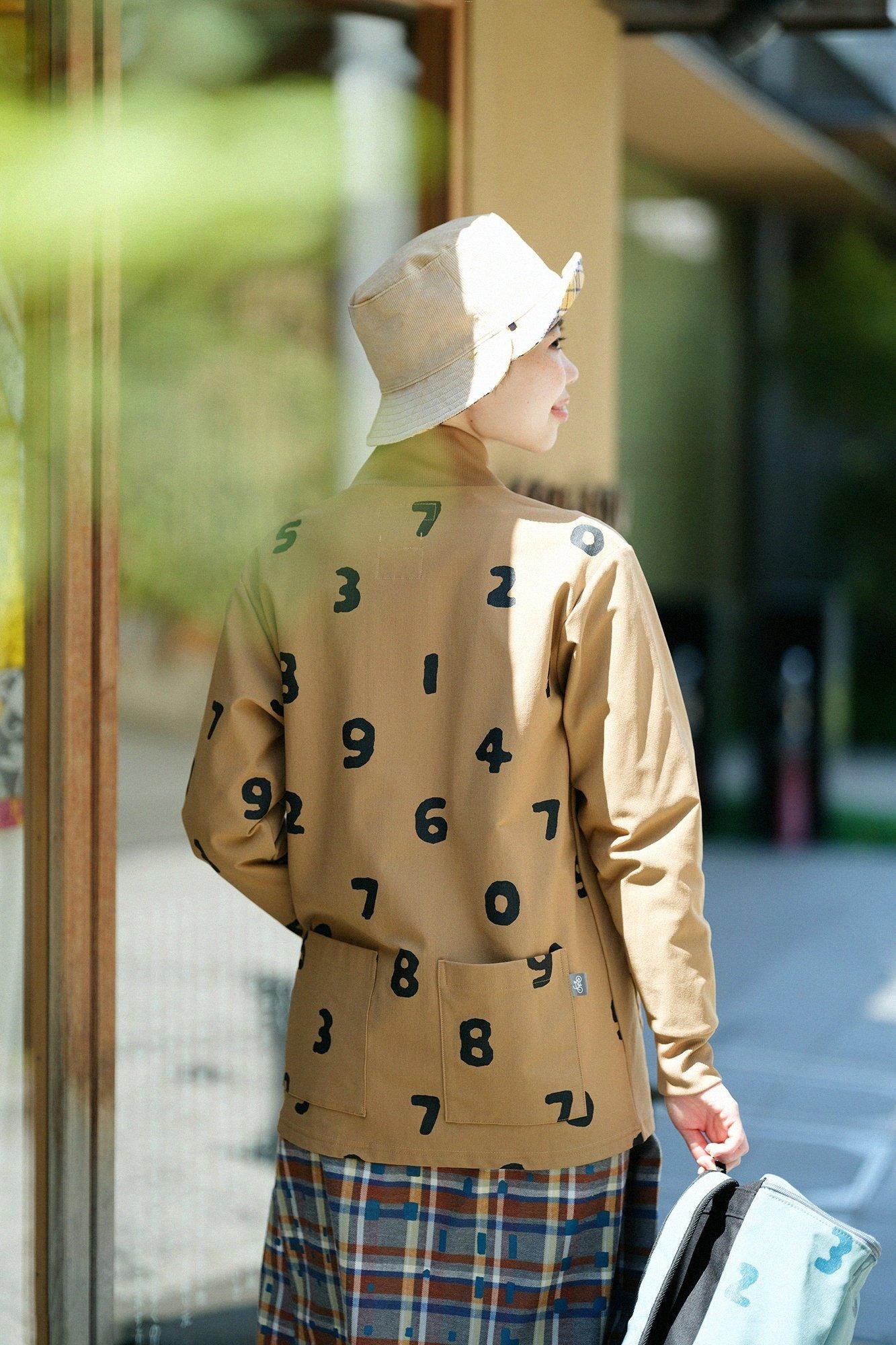 Fleece Brushed LiningJersey ZIP UP BIKE Blouson/deYellow ocher×SO-SU-U