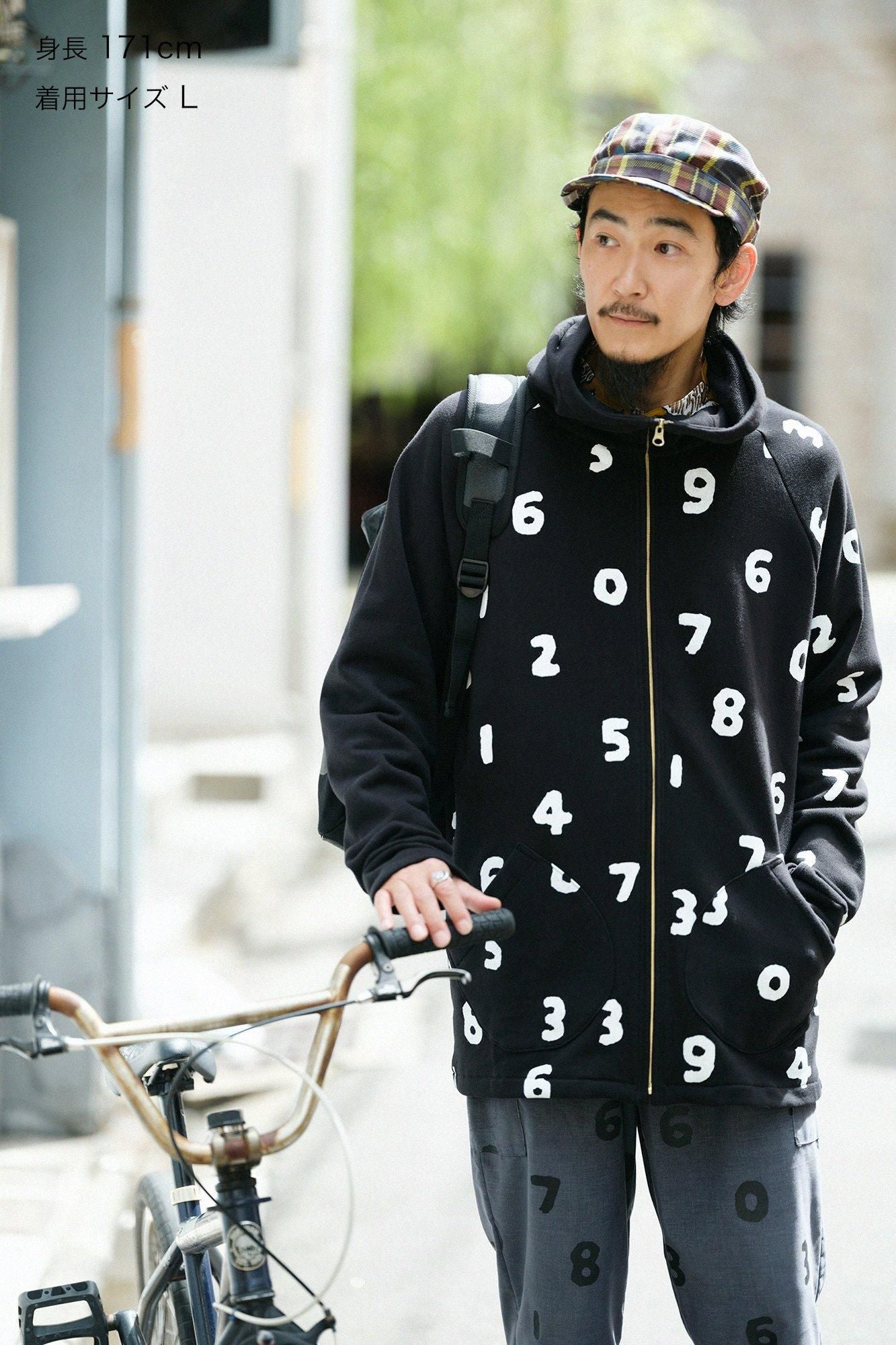 Fleece BIKE Parka/SO-SU-Uand Blank wet feather color (Nu(biro)×tsuminds old time withtoo