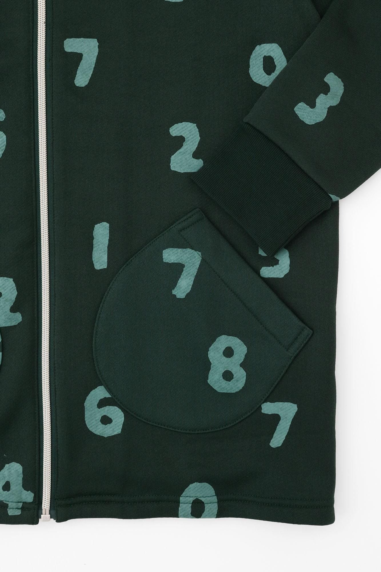 內抓毛ZIP UP BIKE外套/ SO-SU-U十數深綠色