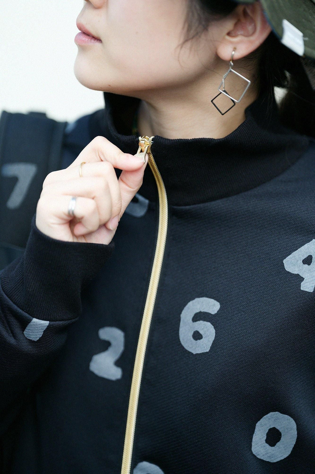 【net limited】Fleece ZIP UP BIKE Blouson/SO-SU-U Black