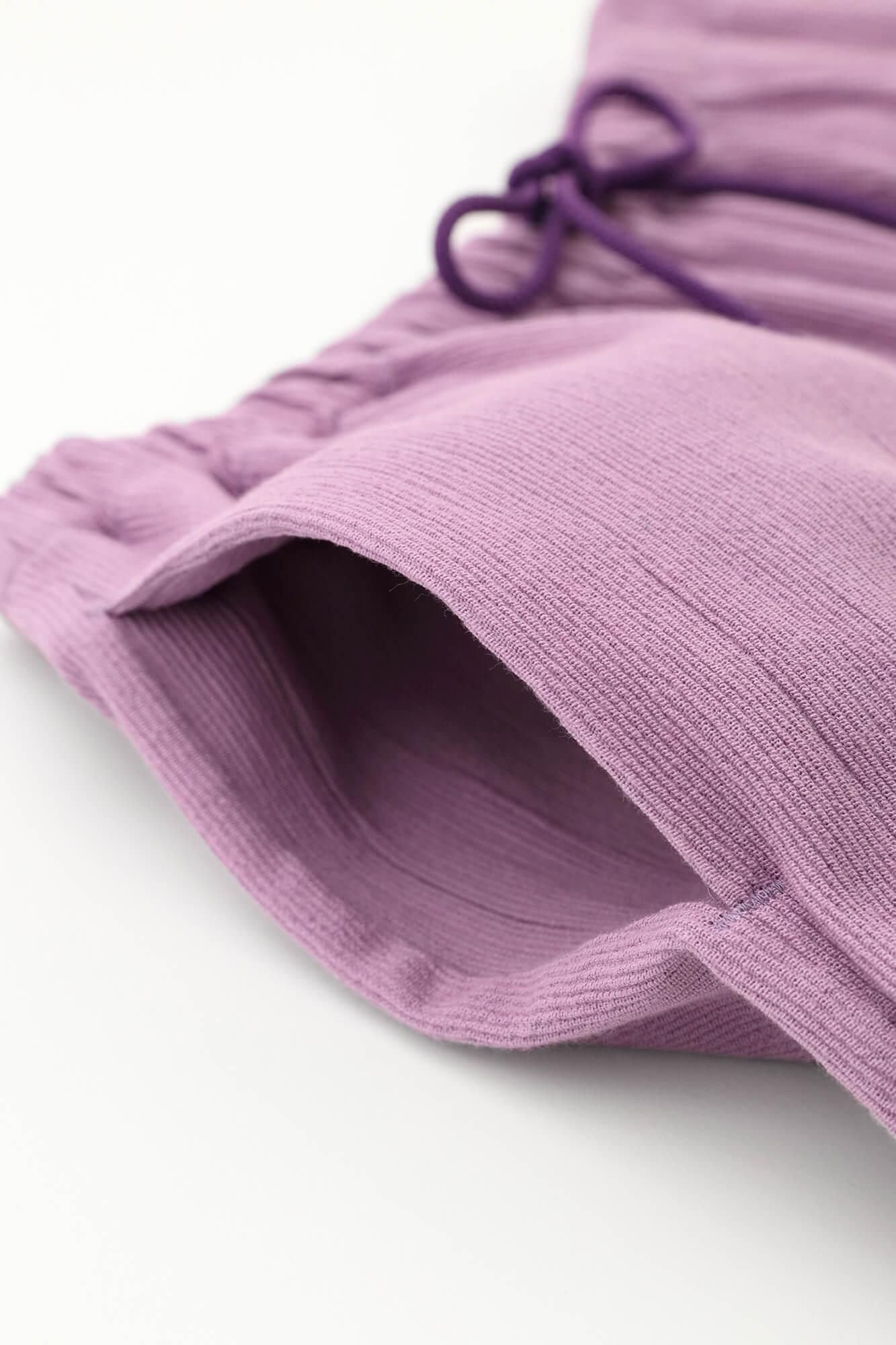 타카시마치지미 20/10 피크 엠보스 와이드 팬츠/ 후자네즈